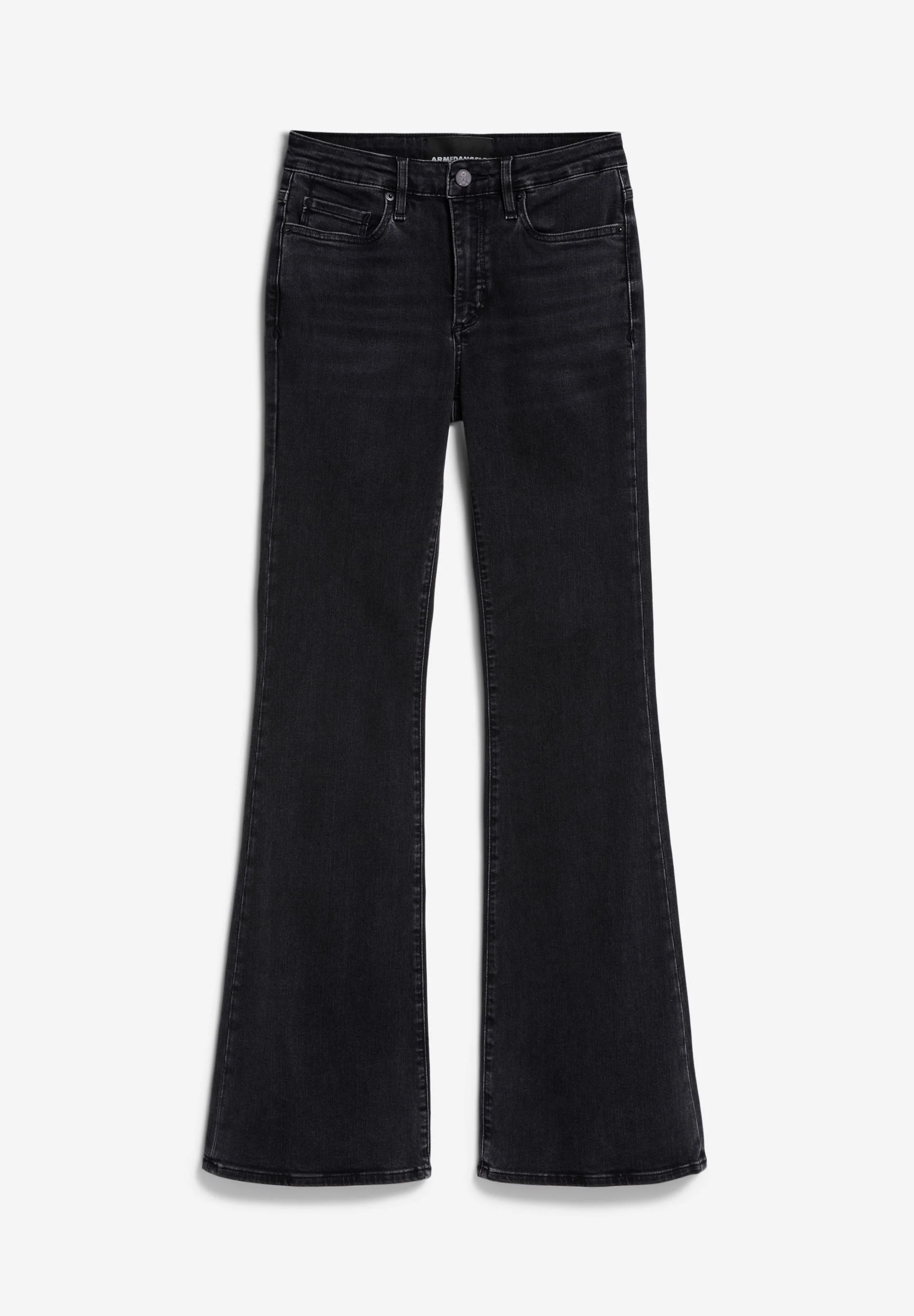 ANAMAA MID WAIST FLARED JEANS | washed down black - Image 7