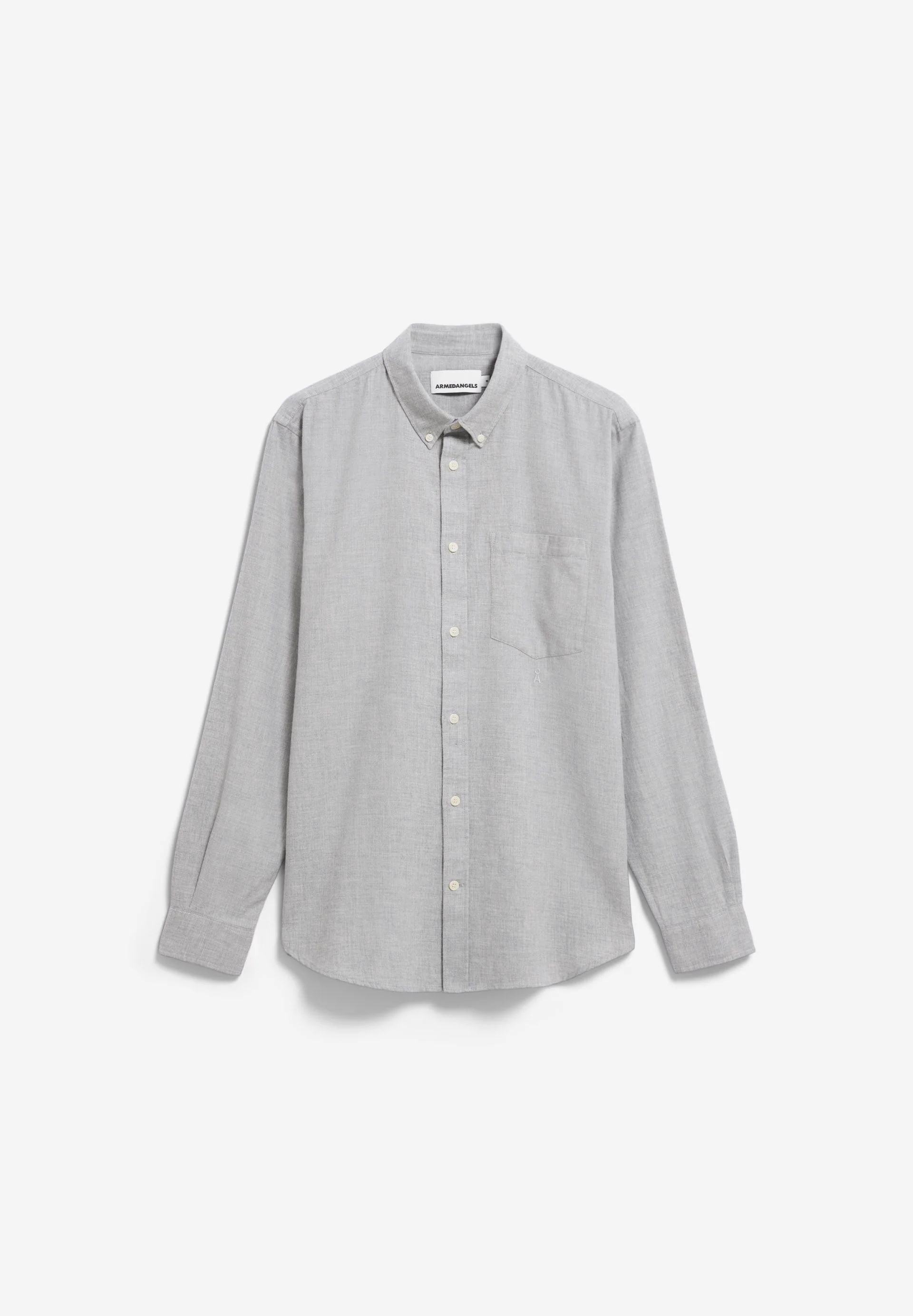 ARAAMO FLANNEL SHIRT | silver melange - Image 6