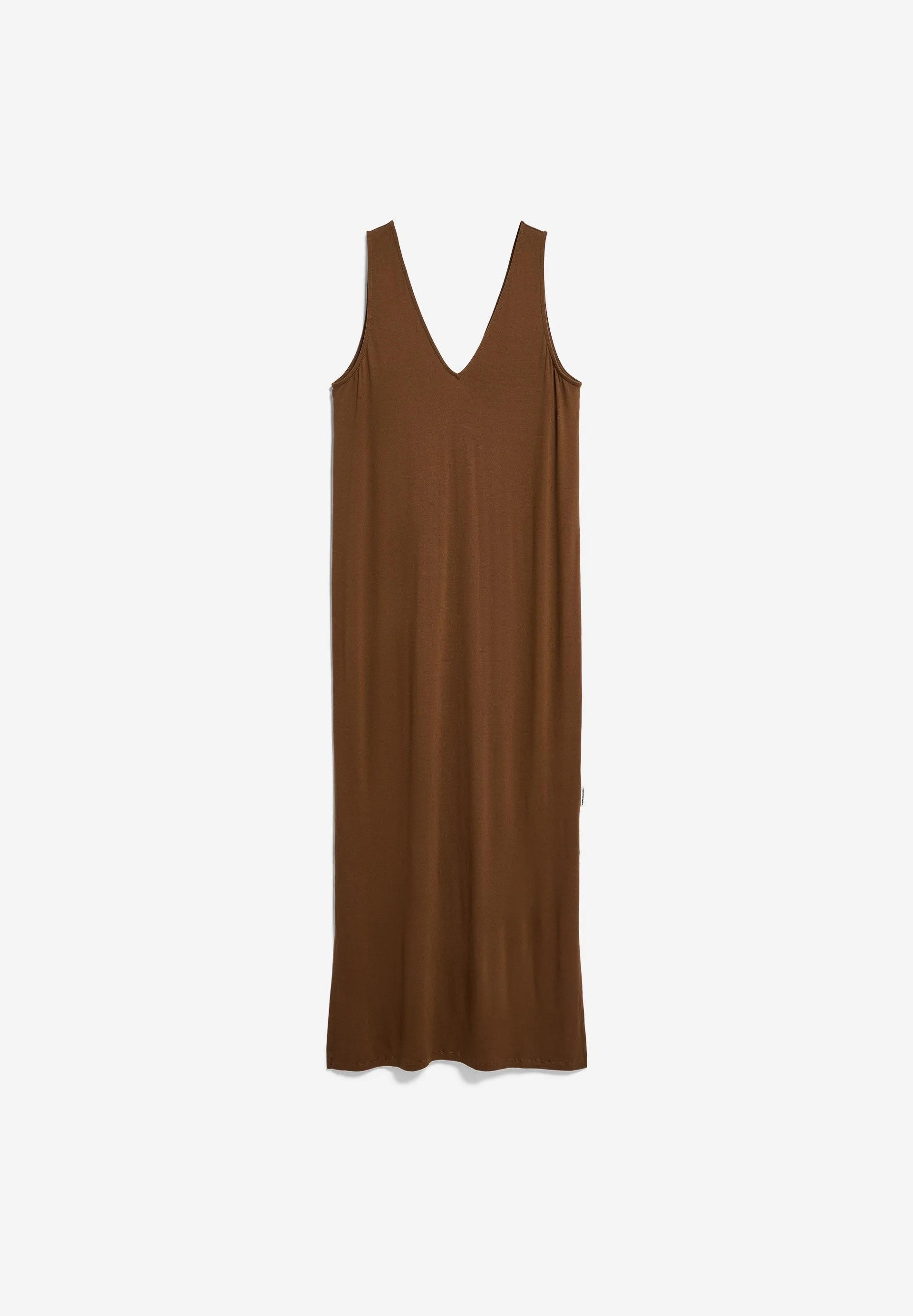 ÄRMELLOSES JERSEY-MIDI-KLEID | dried palm - Image 6
