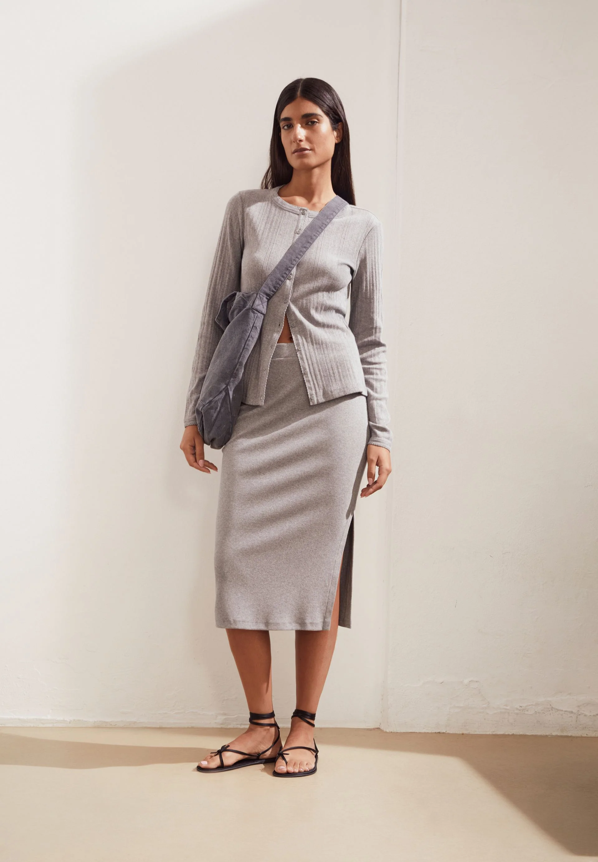 AZITAA RIPP-MIDI-ROCK | silver melange - Image 4