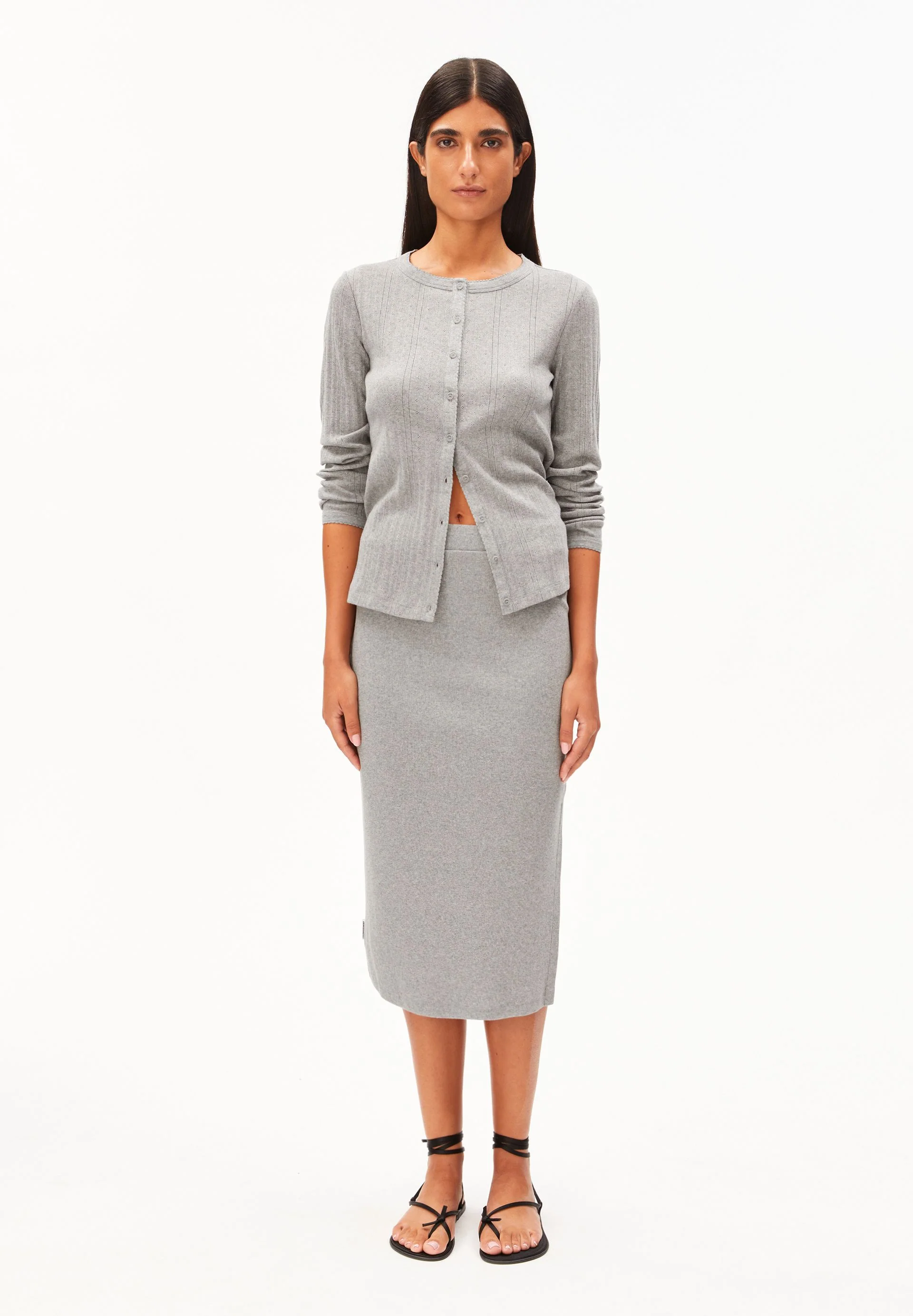 AZITAA RIPP-MIDI-ROCK | silver melange - Image 5