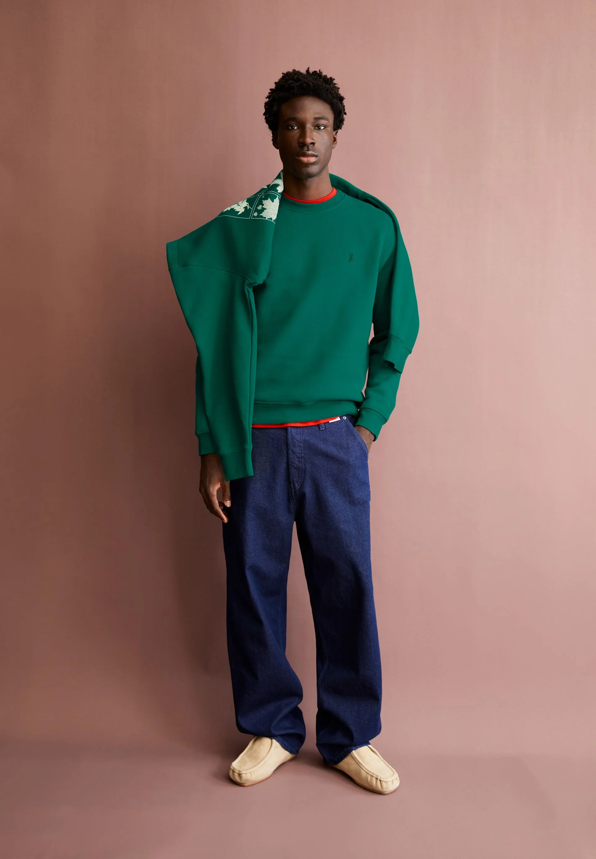 BAARO FLEECE SWEATSHIRT | emerald green - Image 4