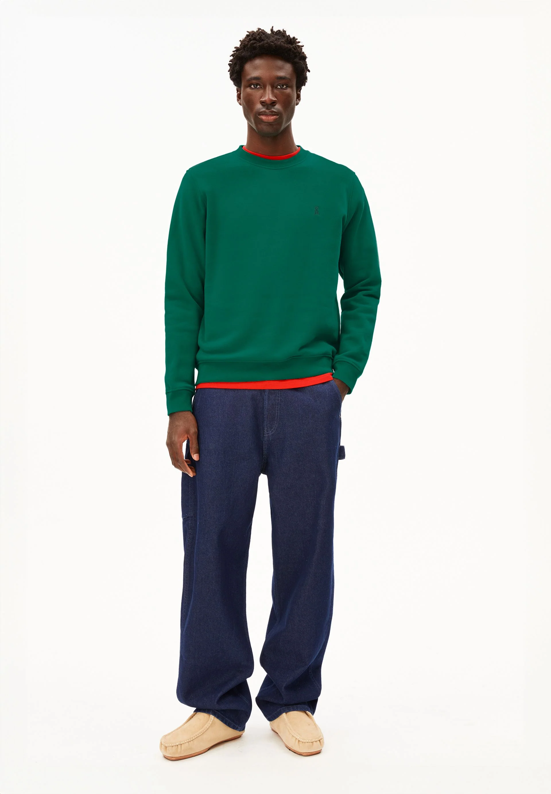 BAARO FLEECE SWEATSHIRT | emerald green - Image 5