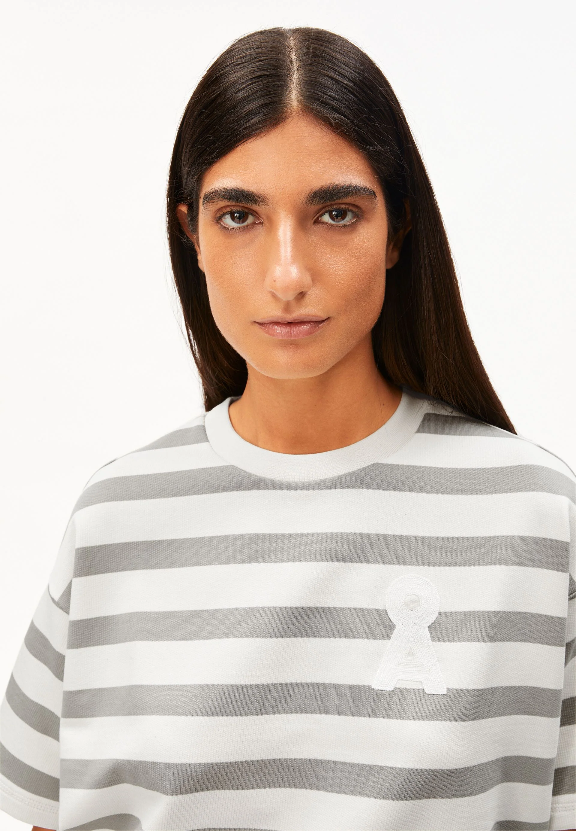 BAMIKAA  GESTREIFTES SWEATSHIRT | undyed-seal grey - Image 3
