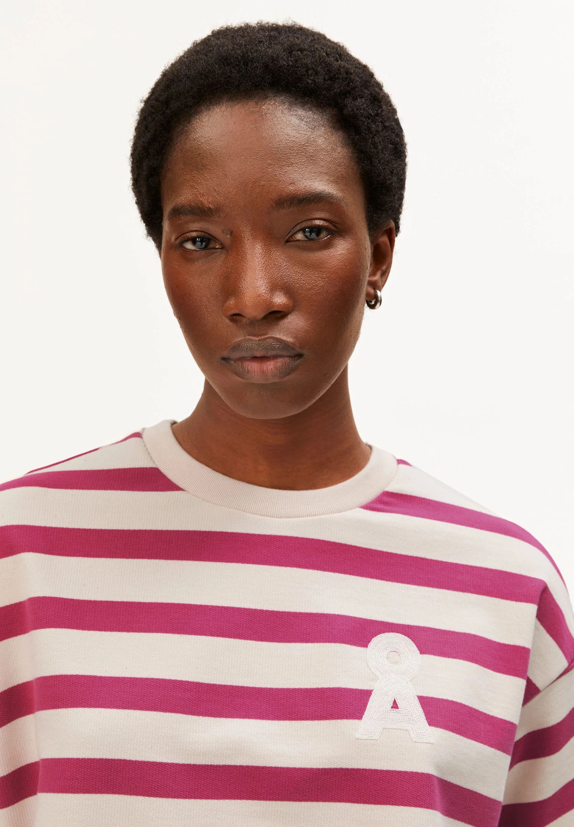 BAMIKAA  GESTREIFTES SWEATSHIRT | undyed-very berry - Image 3