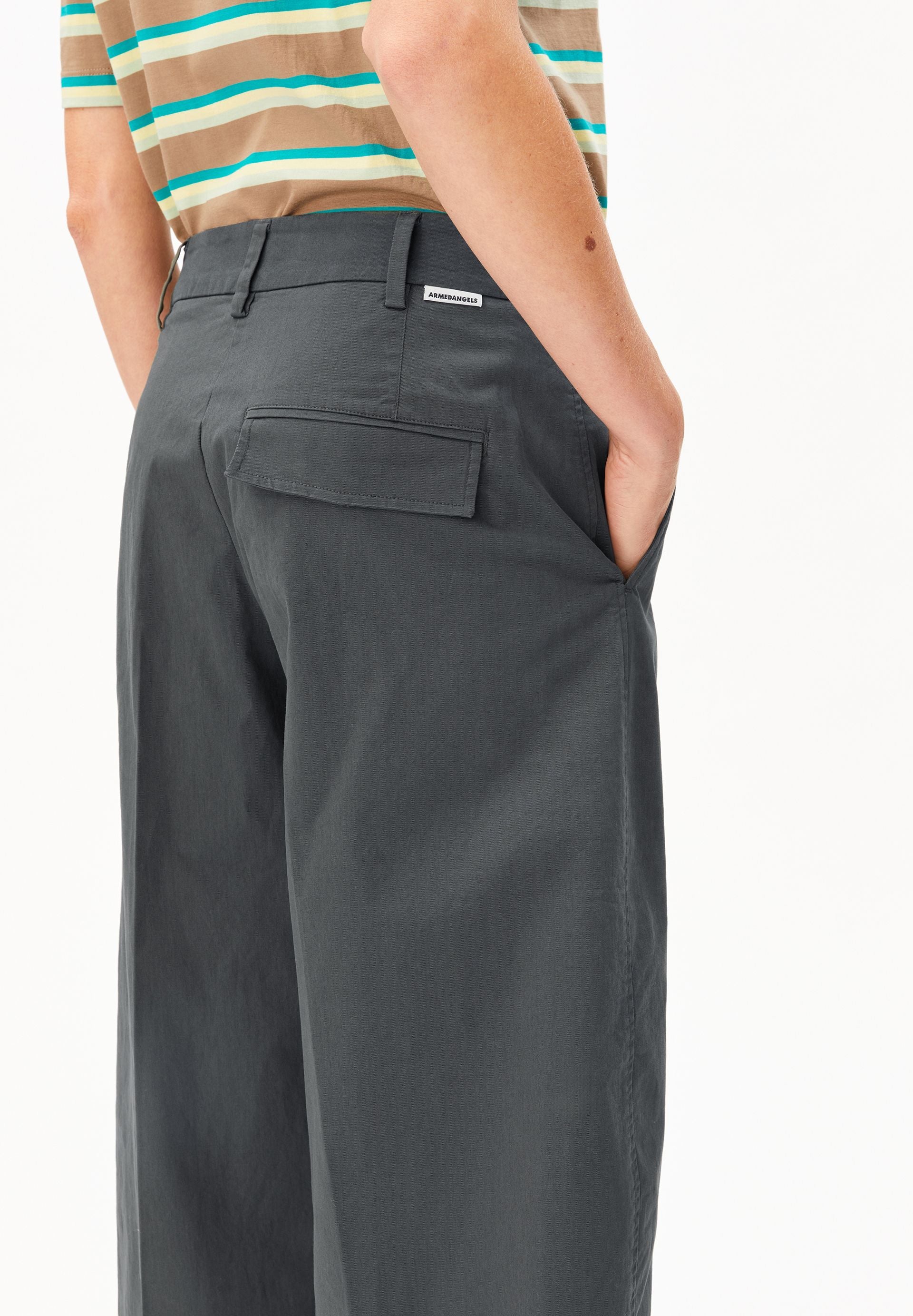 BARREL LEG TWILLHOSE | space steel - Image 3