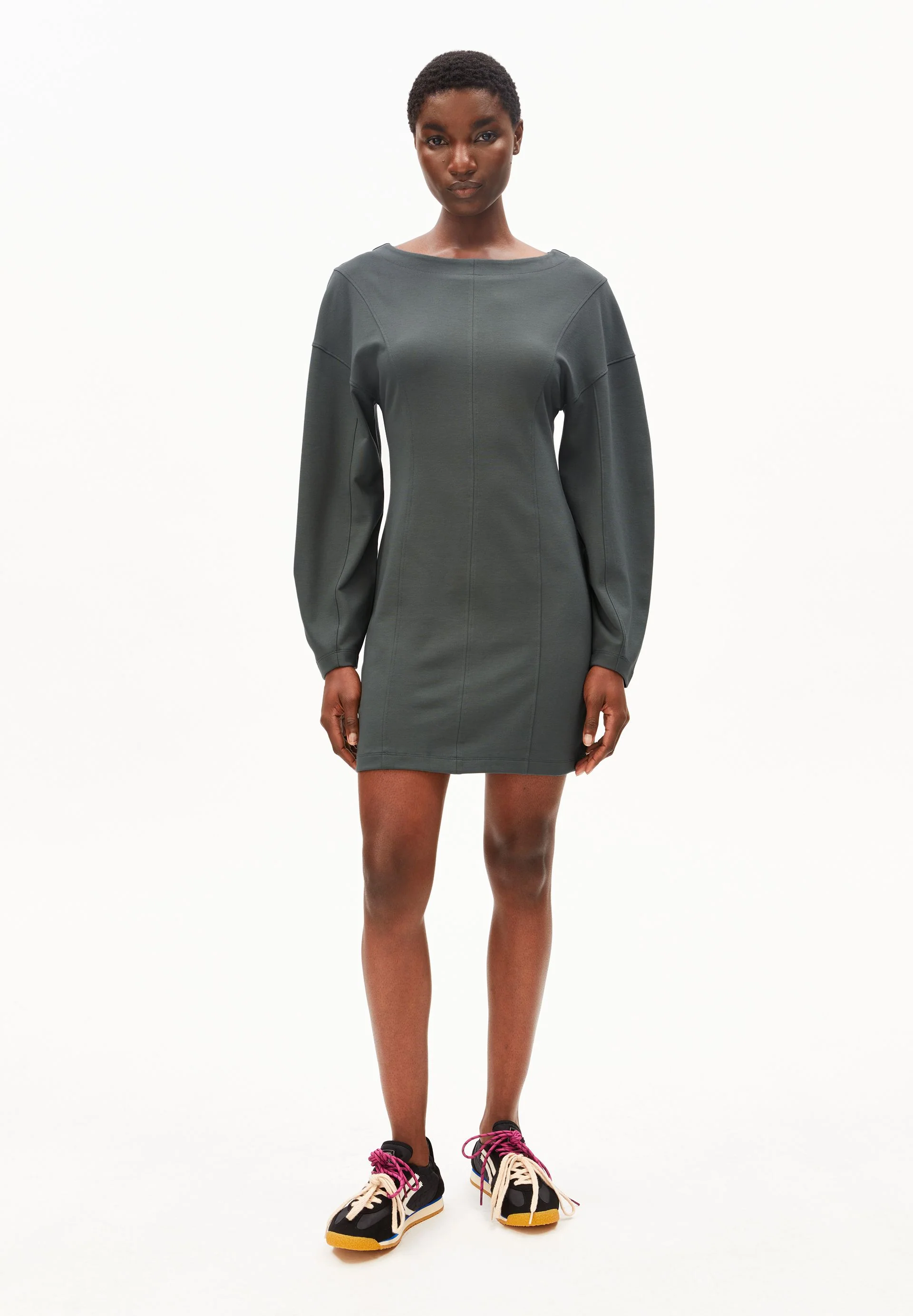 BARREL MINI-JERSEYKLEID | space steel - Image 5