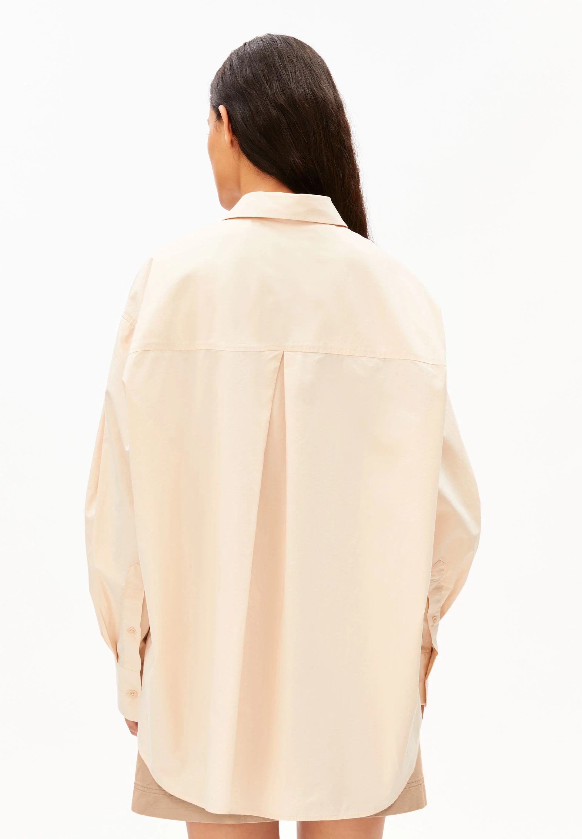 POPLINBLUSE BARREL-ÄRMEL | pale peach - Image 2