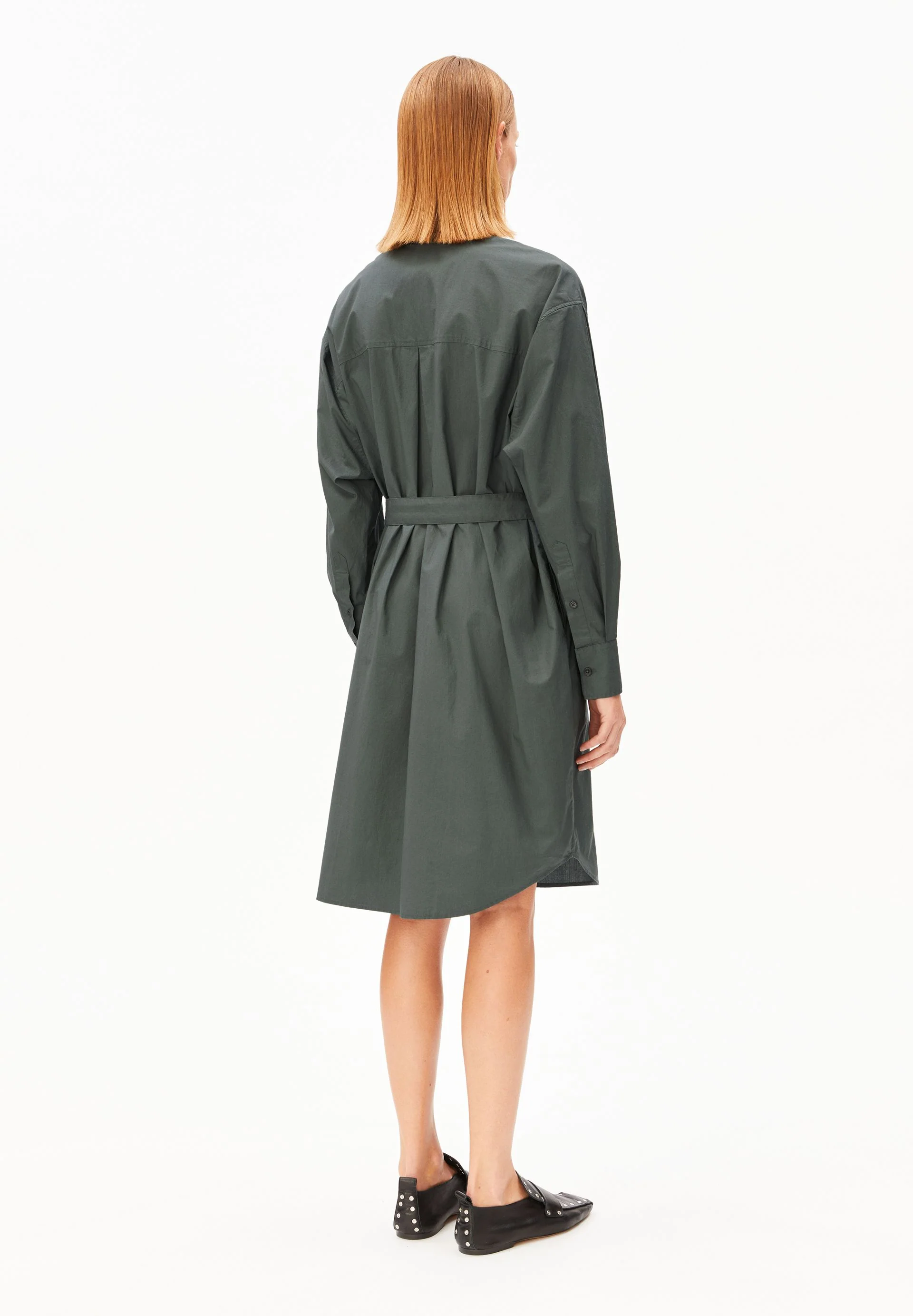 BARREL POPLIN KLEID | space steel - Image 2