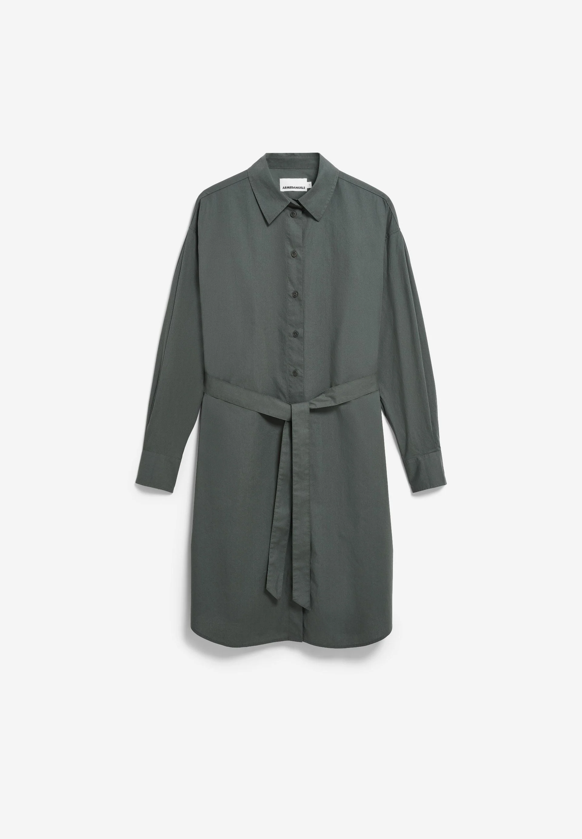BARREL POPLIN KLEID | space steel - Image 7