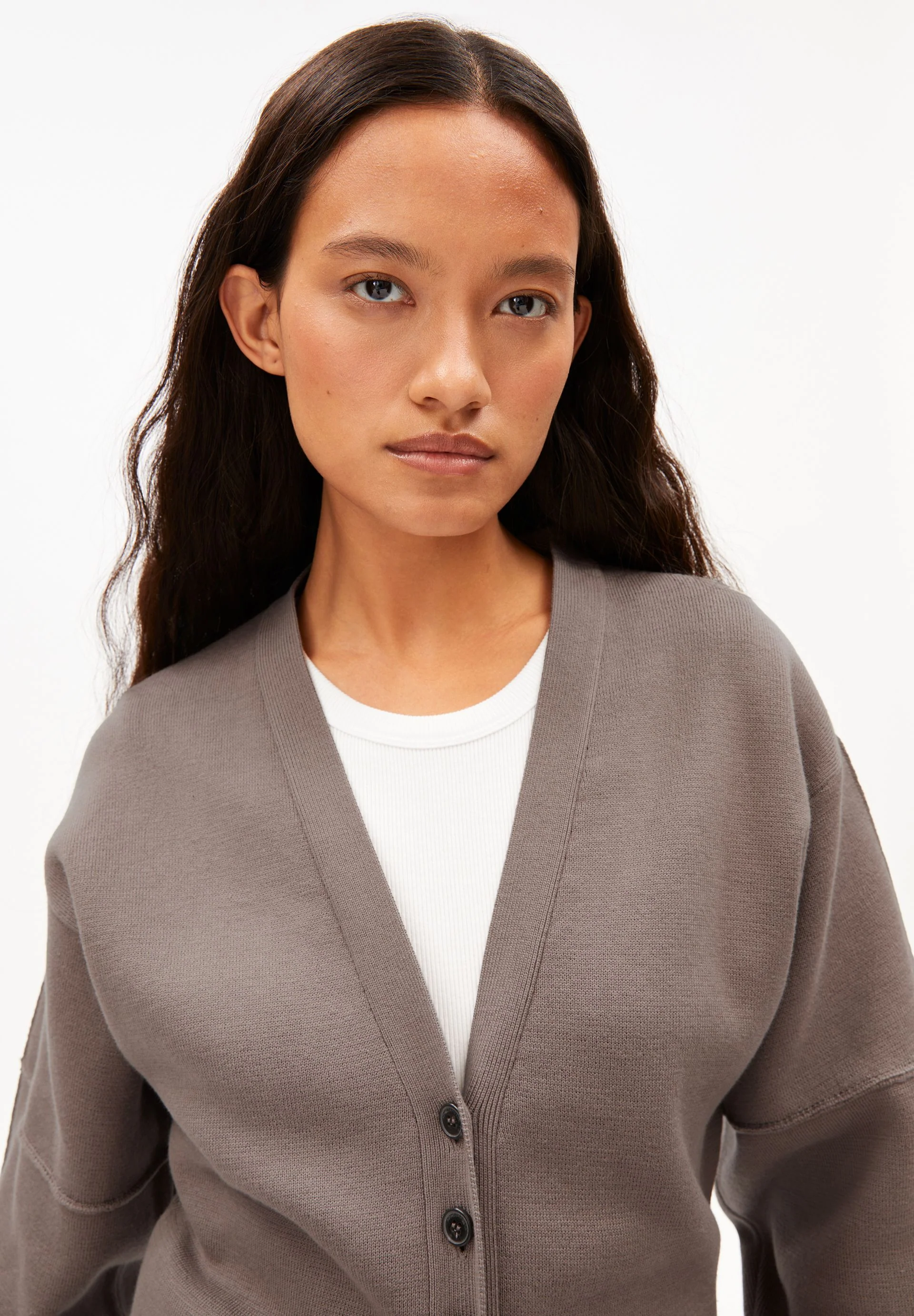 BARREL STRICKJACKE | walnut cream - Image 3