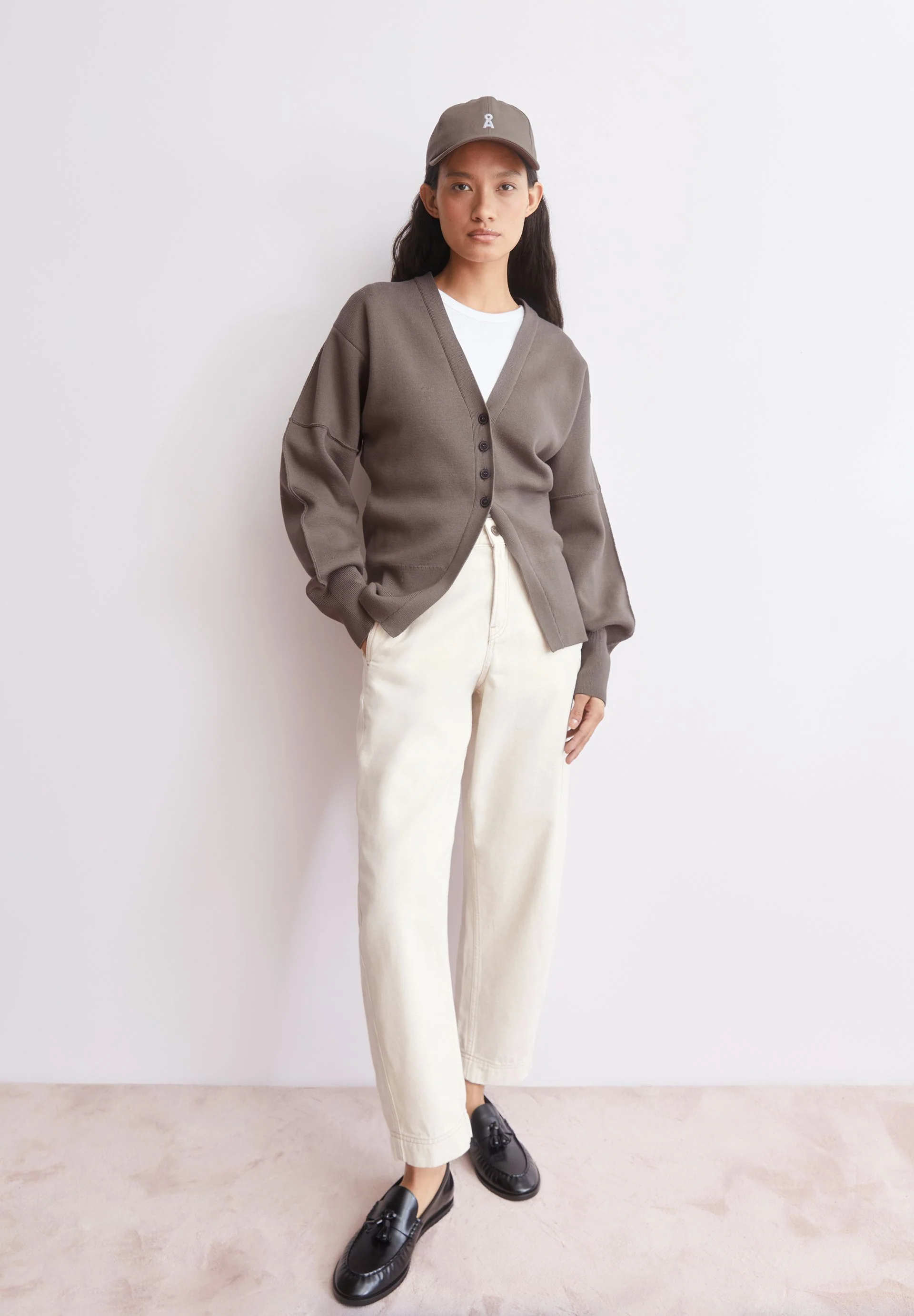 BARREL STRICKJACKE | walnut cream - Image 4