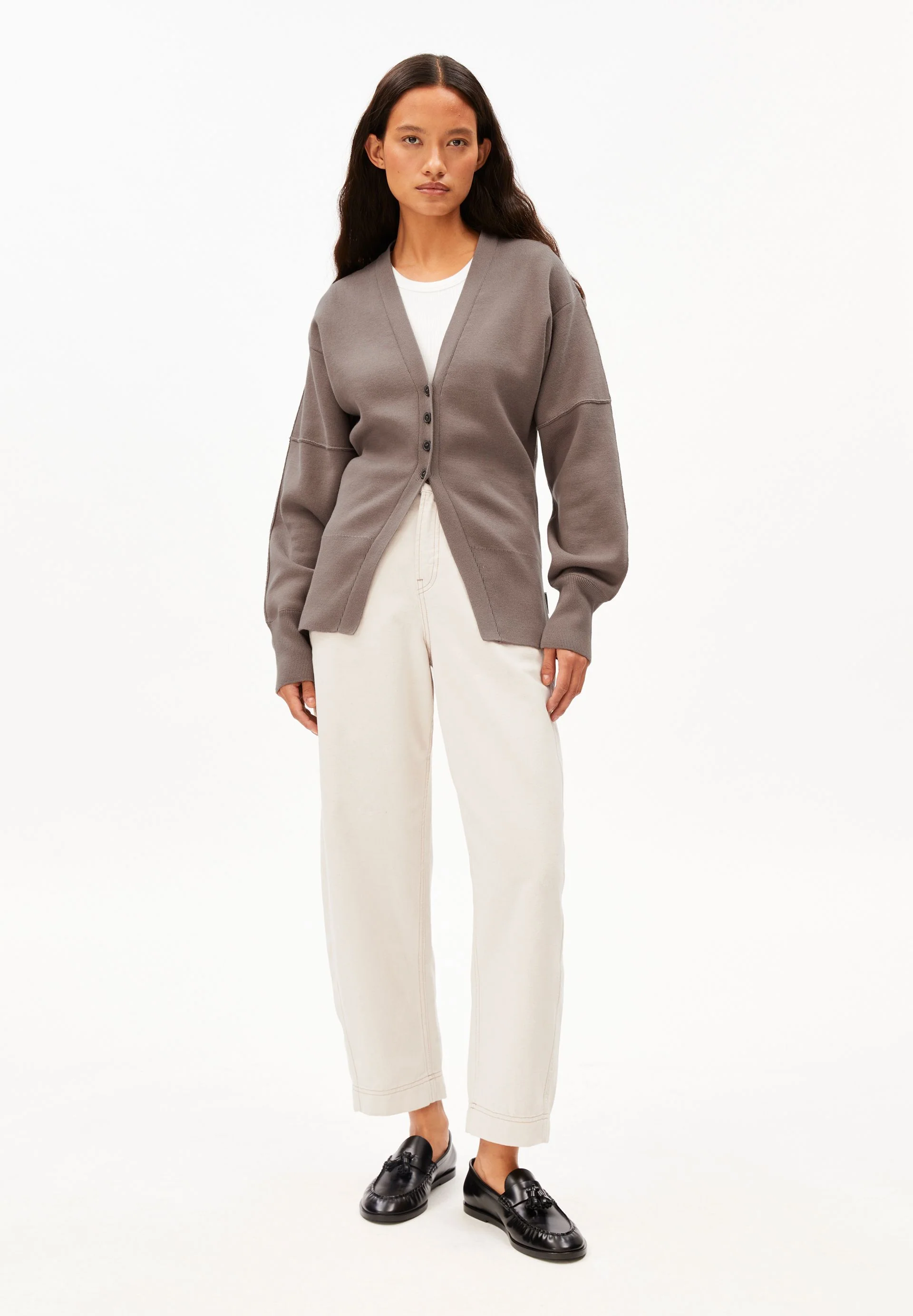 BARREL STRICKJACKE | walnut cream - Image 5