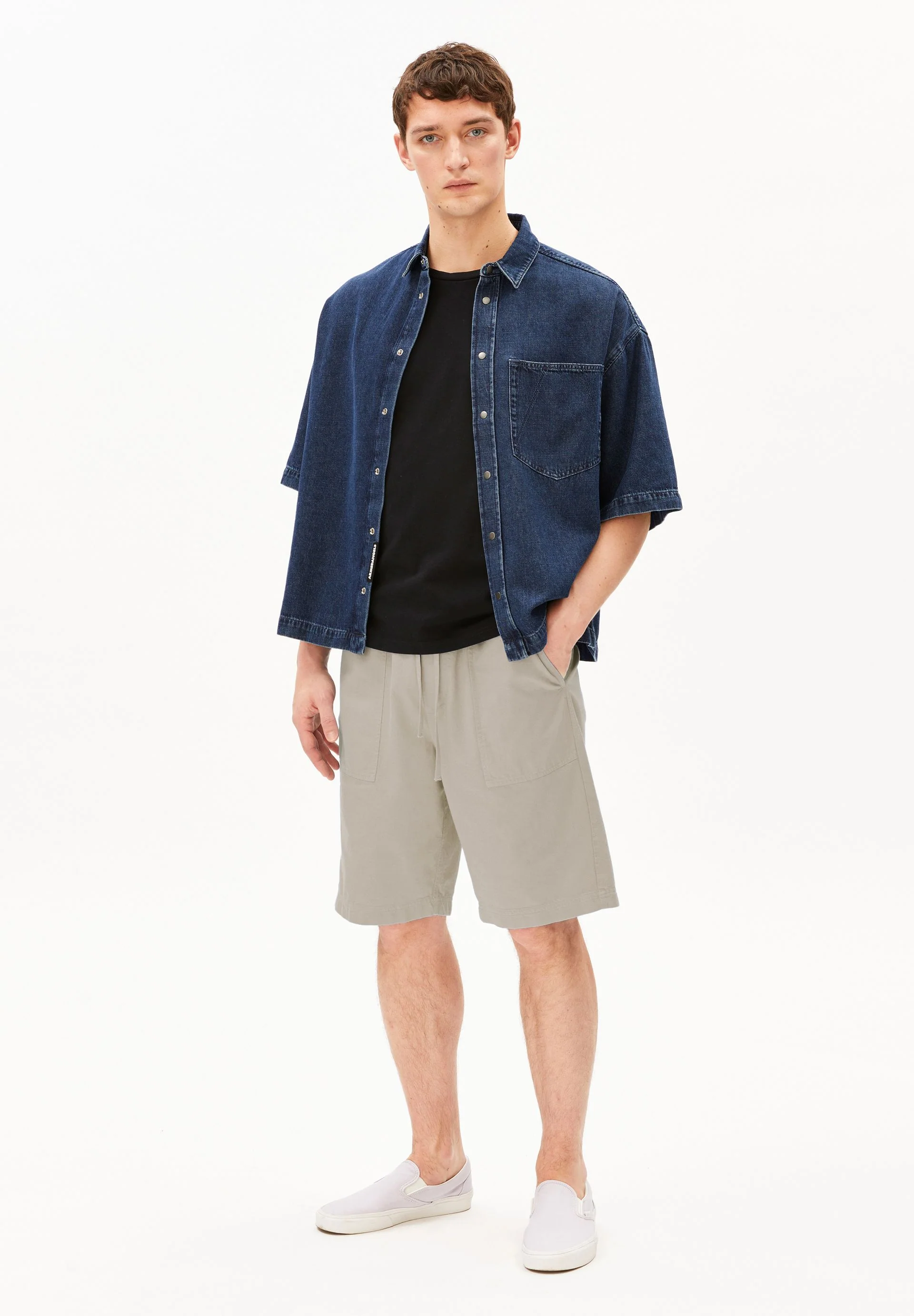 BAUMWOLL-LEINEN SHORTS | sandstone - Image 5