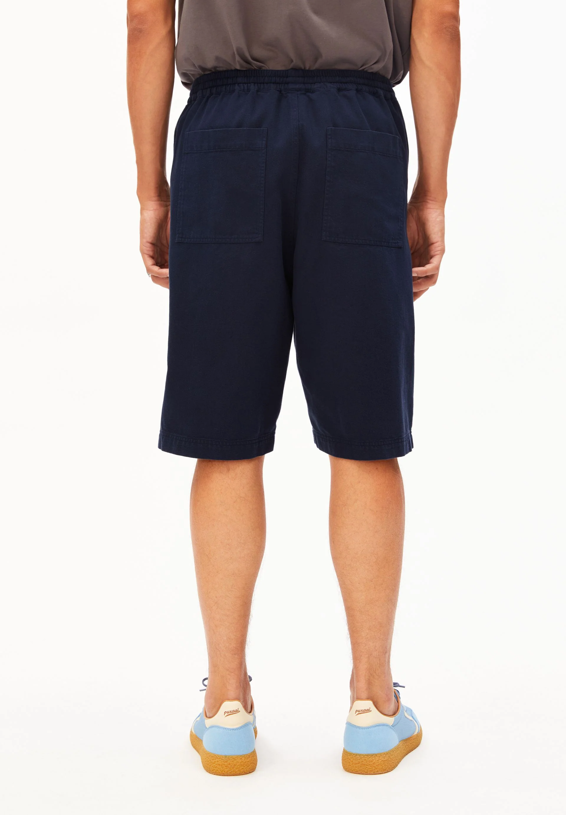 BAUMWOLL-LEINEN SHORTS | tinted navy - Image 2