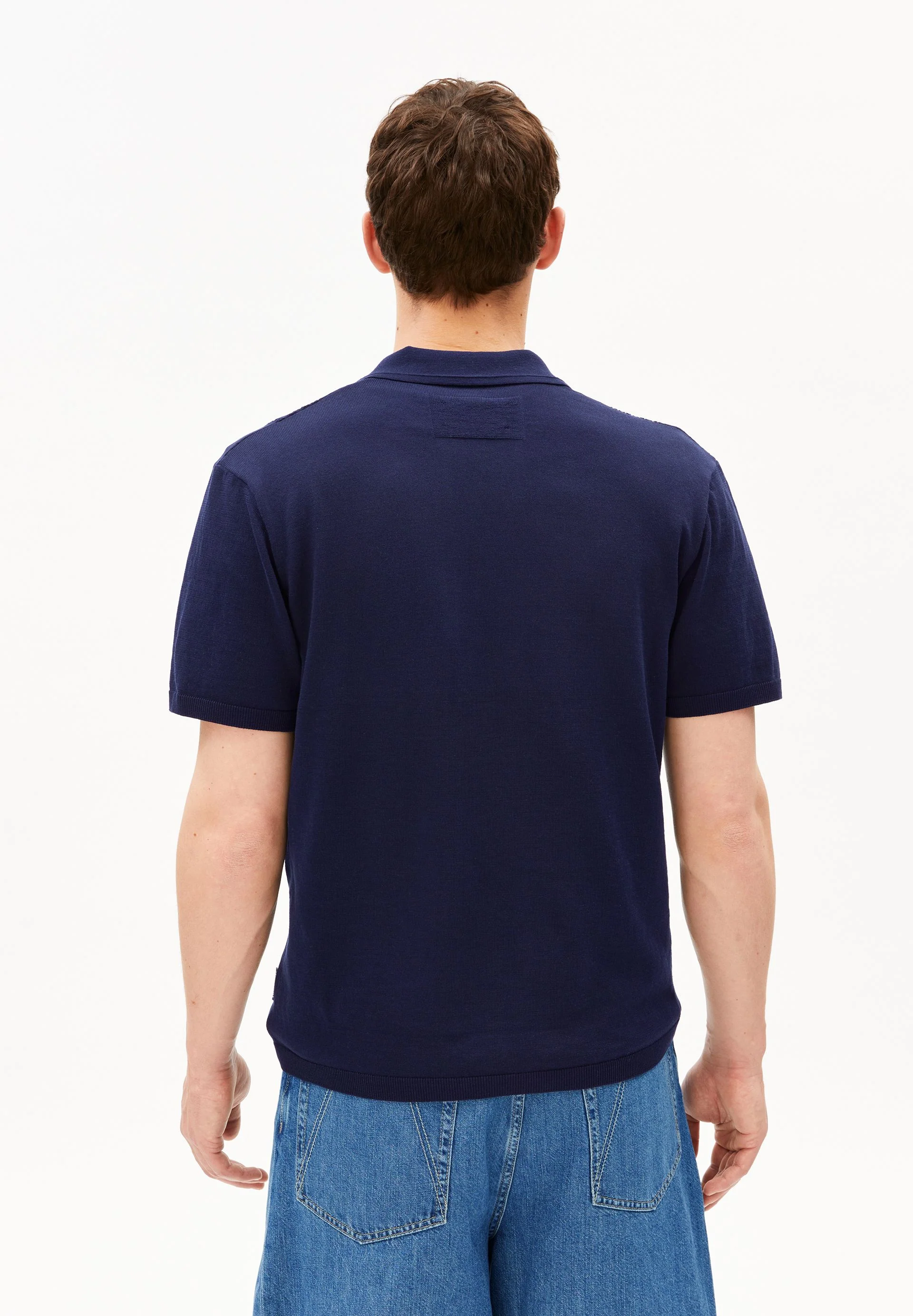 BAUMWOLL-STRICKPOLOSHIRT | tinted navy - Image 2
