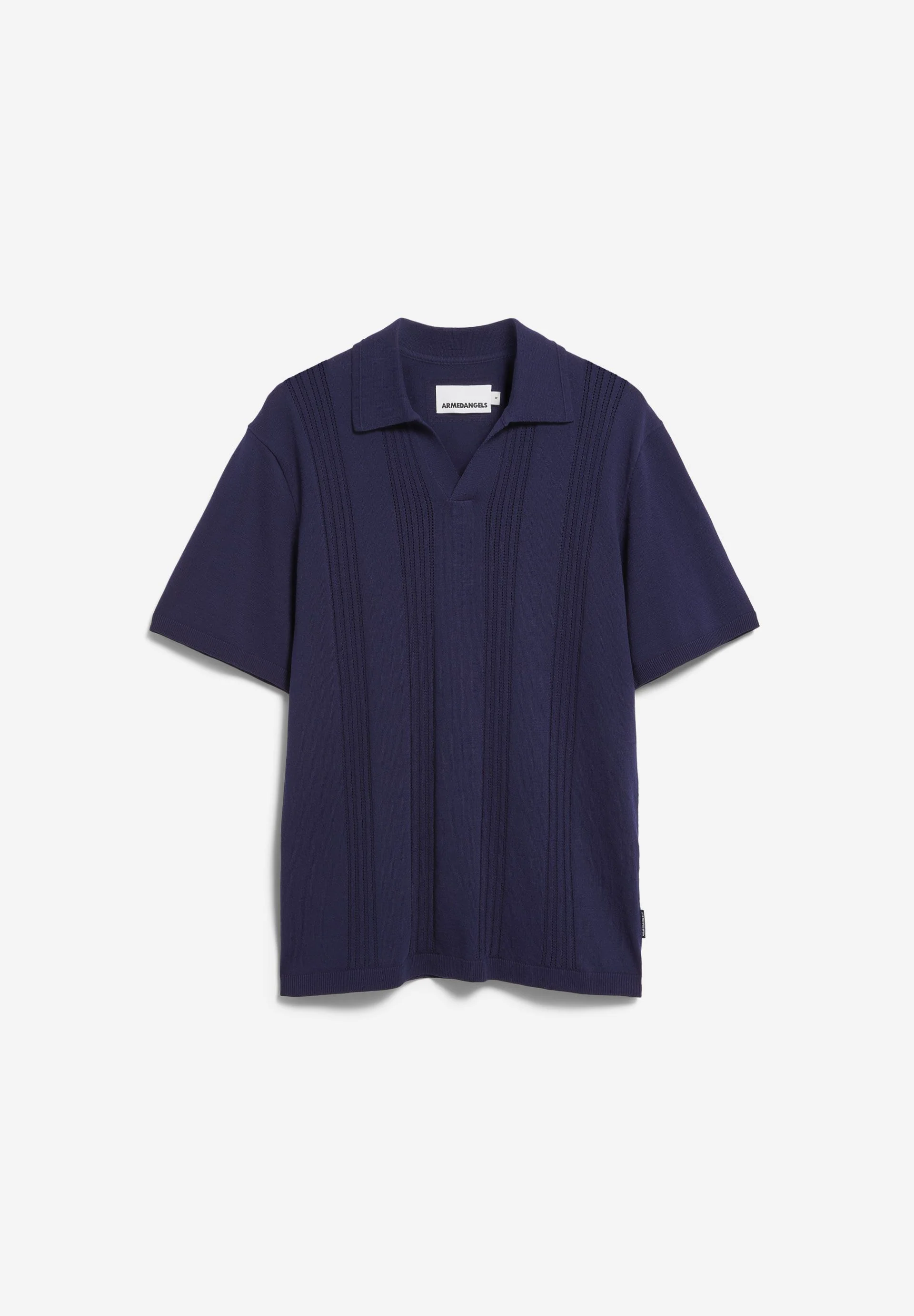 BAUMWOLL-STRICKPOLOSHIRT | tinted navy - Image 6