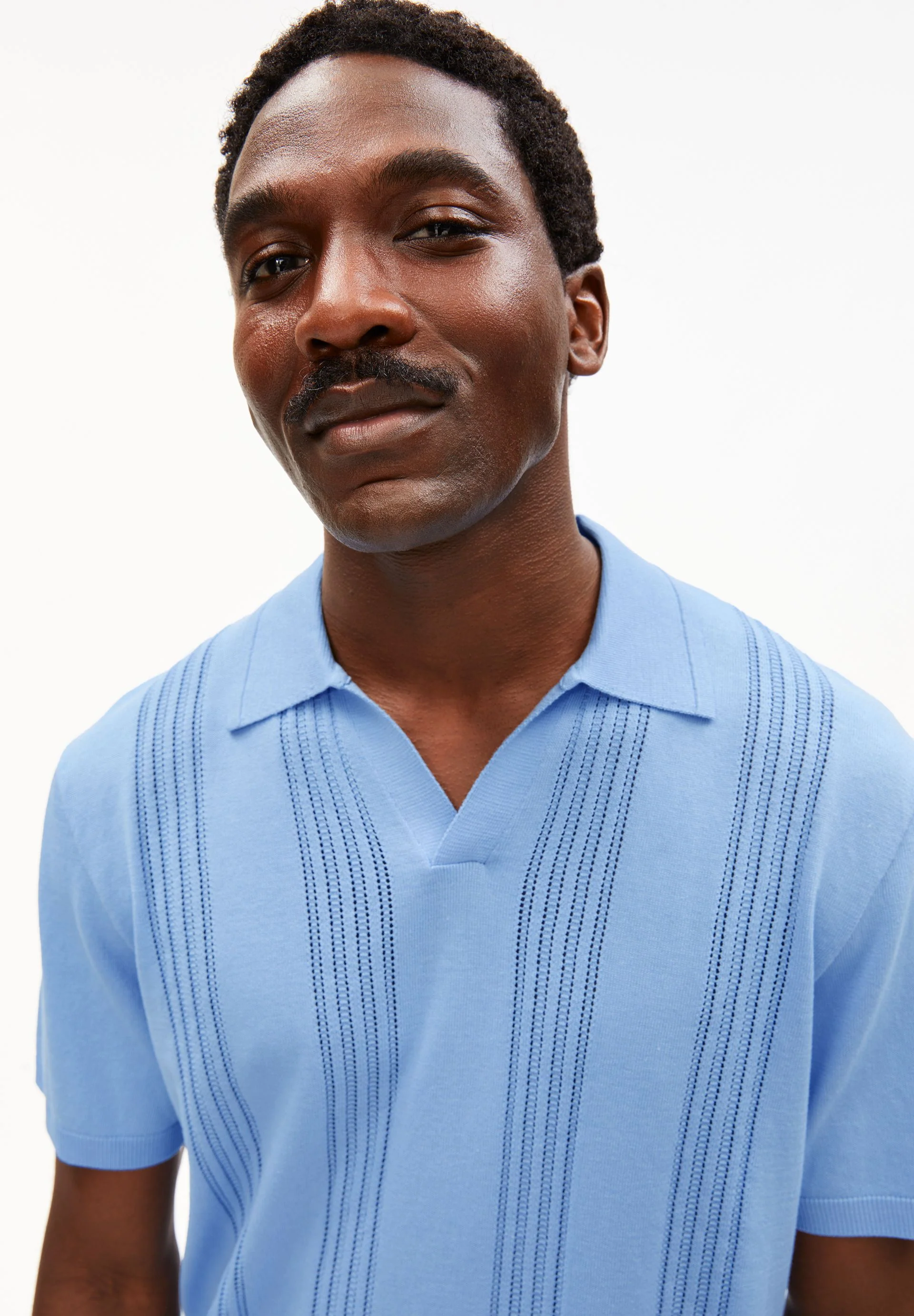 BAUMWOLL-STRICKPOLOSHIRT | wedgwood - Image 3