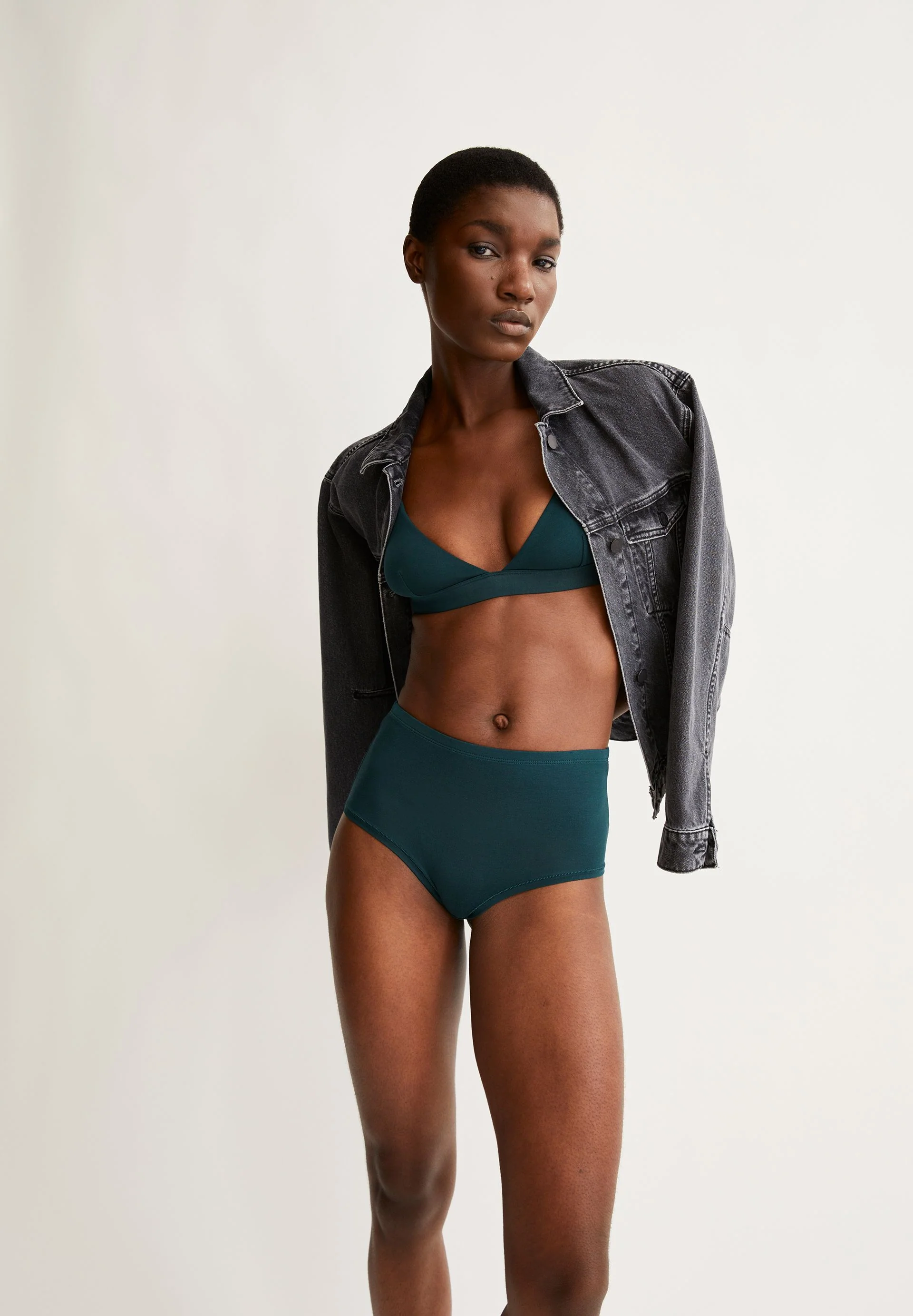 BIRTAA HIGH WAIST SLIP | teal stone - Image 4