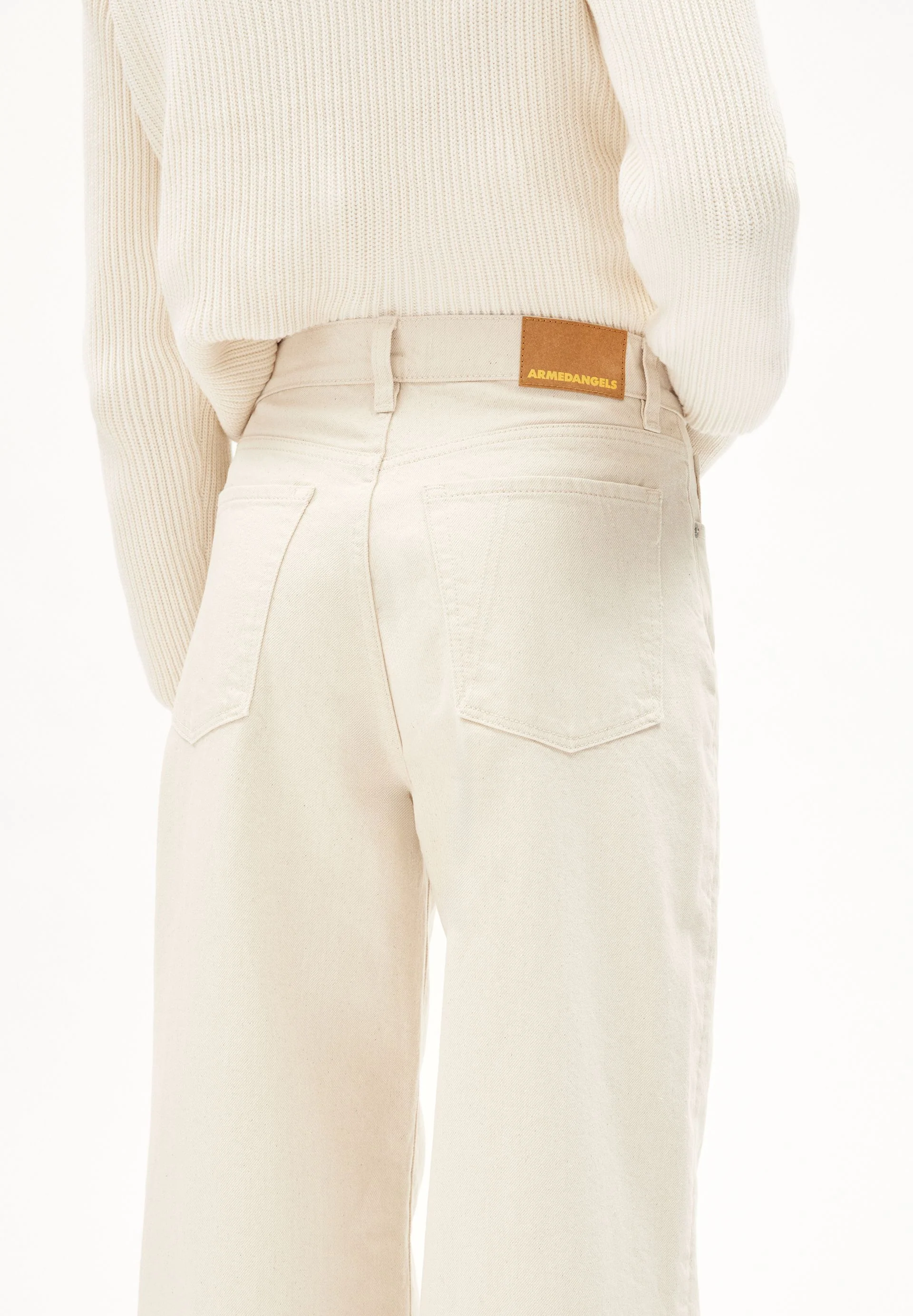 BLINAA HIGH WAIST WIDE JEANS | undyed - Image 3