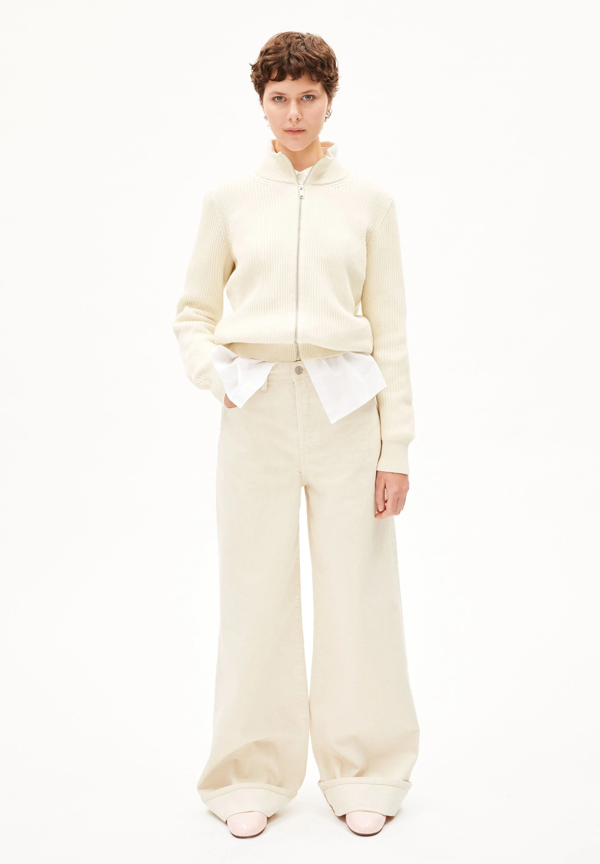 BLINAA HIGH WAIST WIDE JEANS | undyed - Image 5