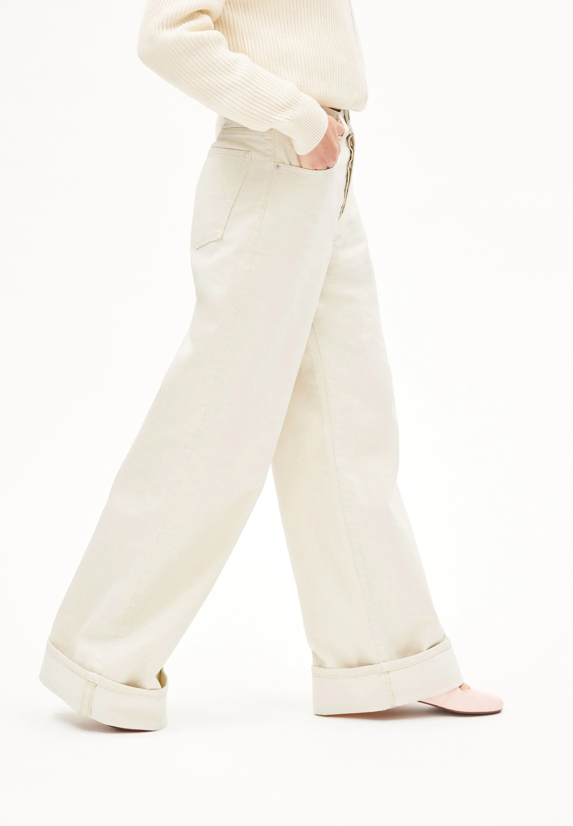 BLINAA HIGH WAIST WIDE JEANS | undyed - Image 6