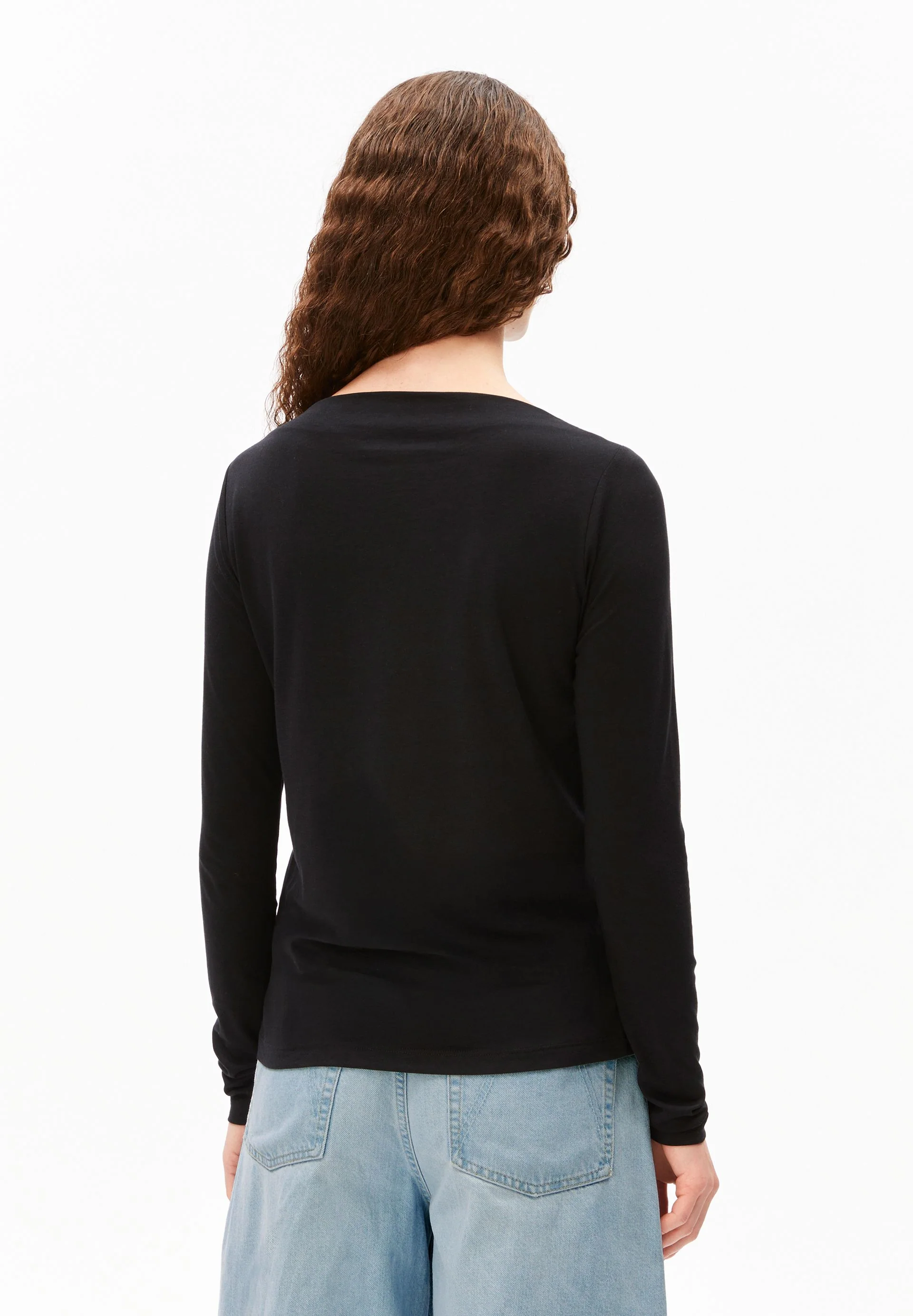 BOAT NECK LANGARMSHIRT | black - Image 2