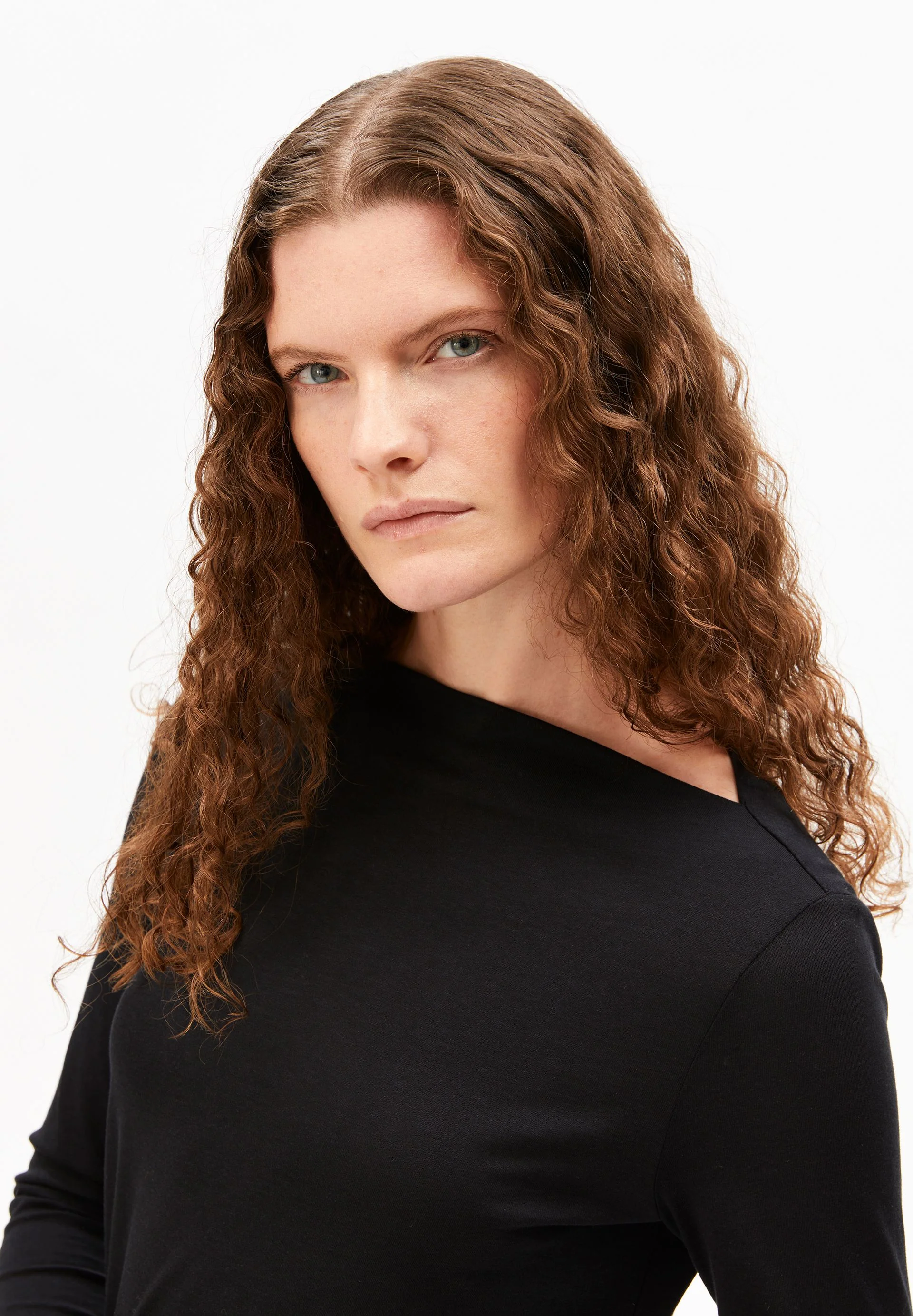 BOAT NECK LANGARMSHIRT | black - Image 3