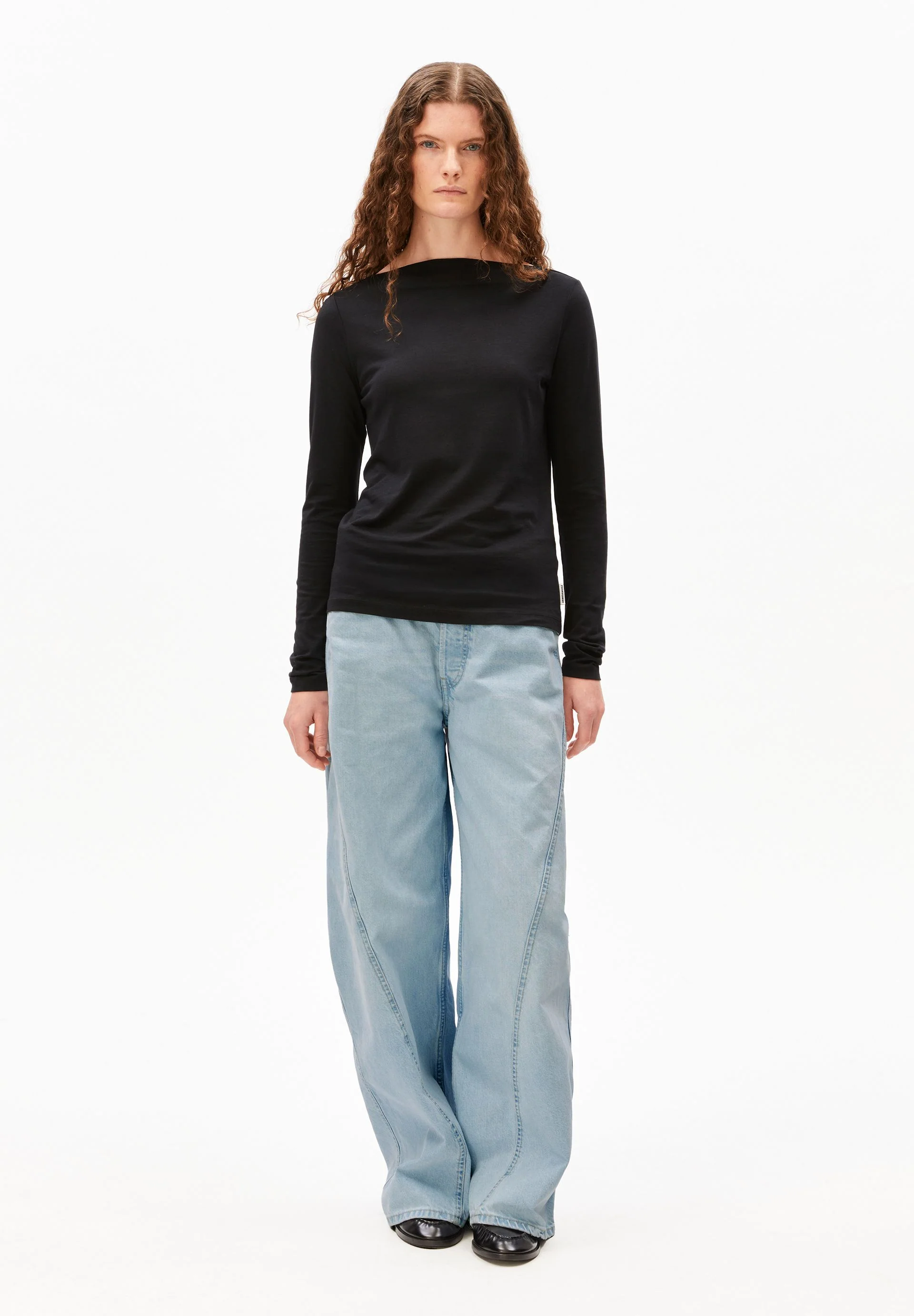 BOAT NECK LANGARMSHIRT | black - Image 5