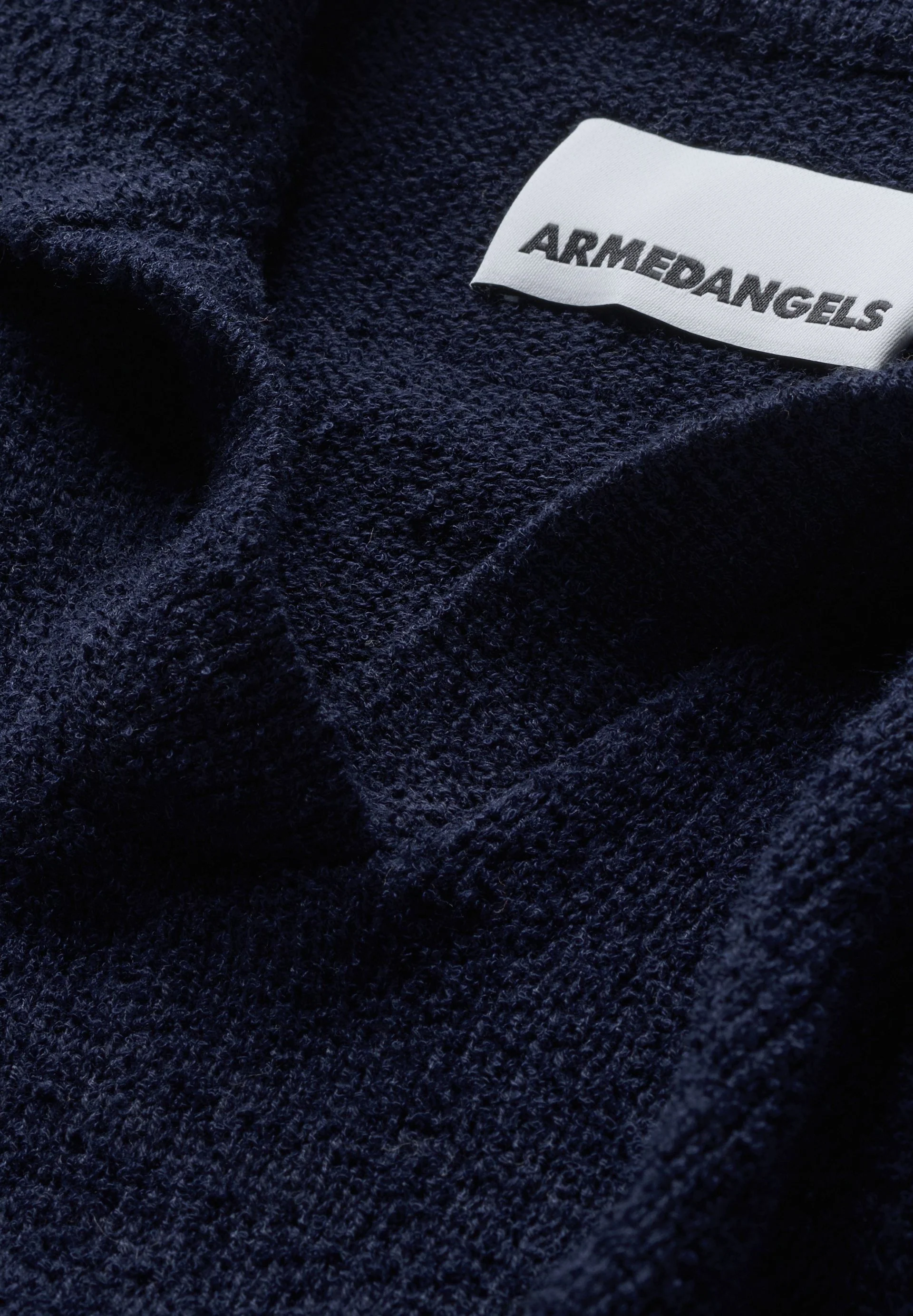 BOUCLE STRICKPOLOSHIRT | night sky - Image 6