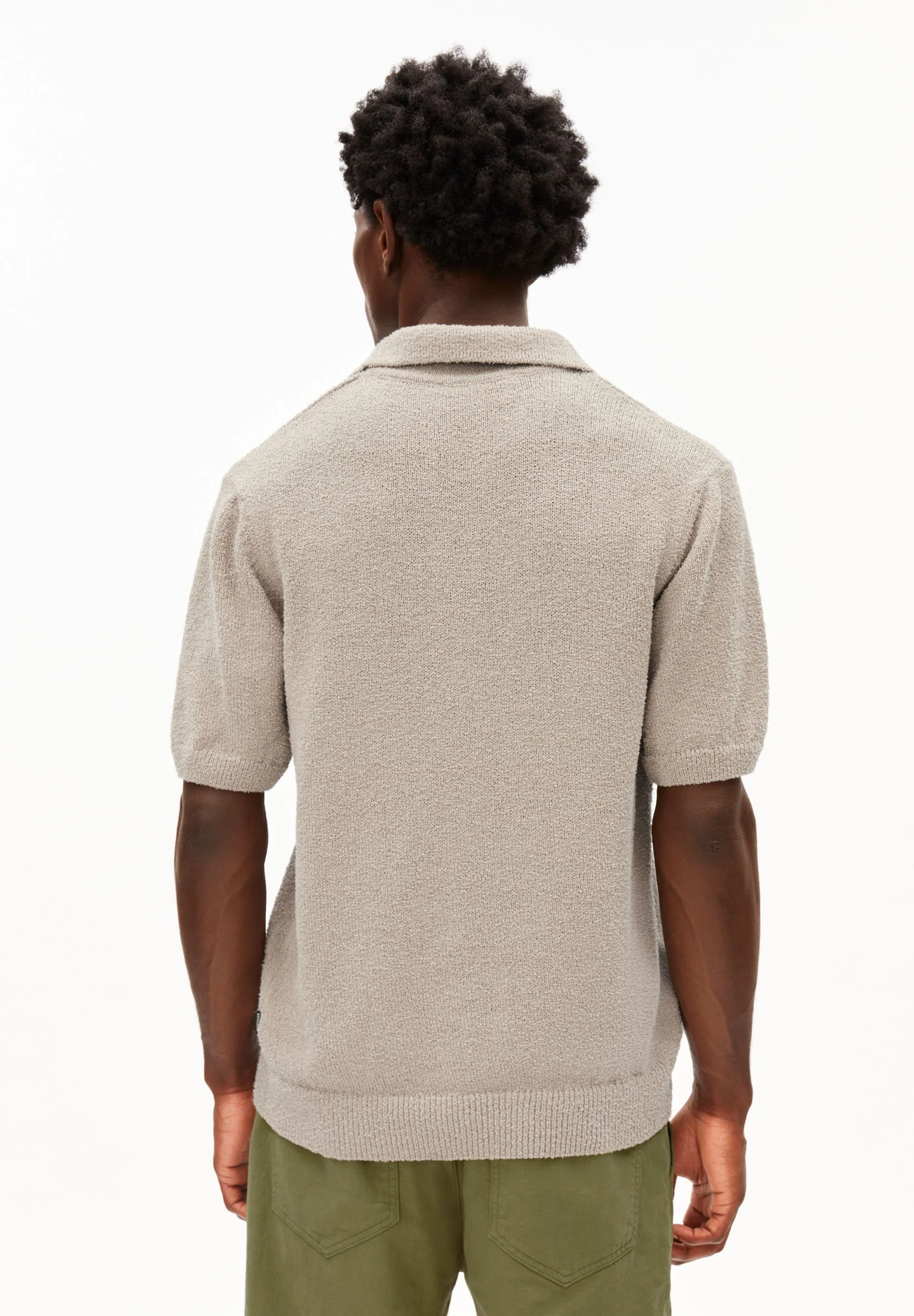 BOUCLE STRICKPOLOSHIRT | sandstone - Image 2
