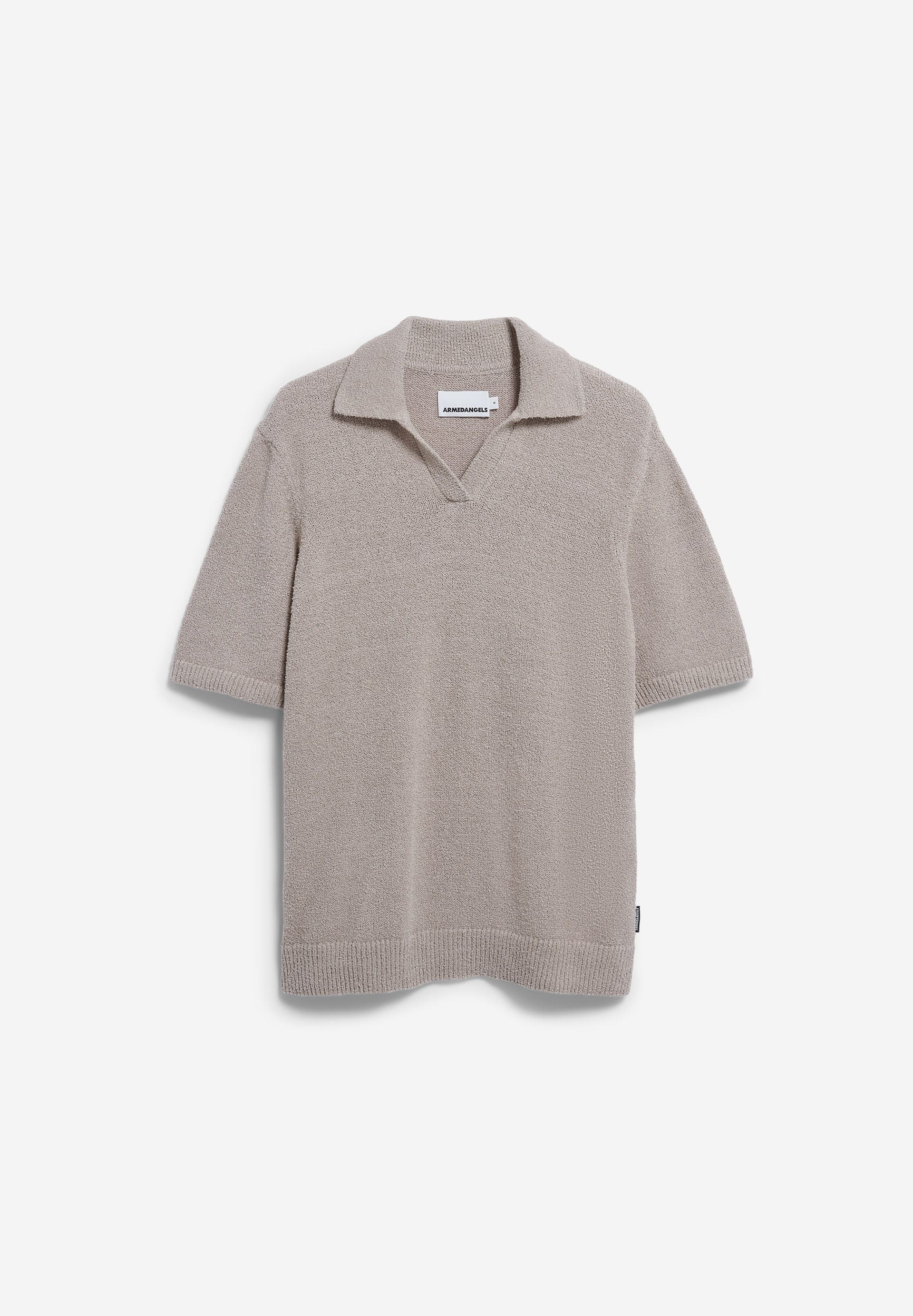 BOUCLE STRICKPOLOSHIRT | sandstone - Image 6