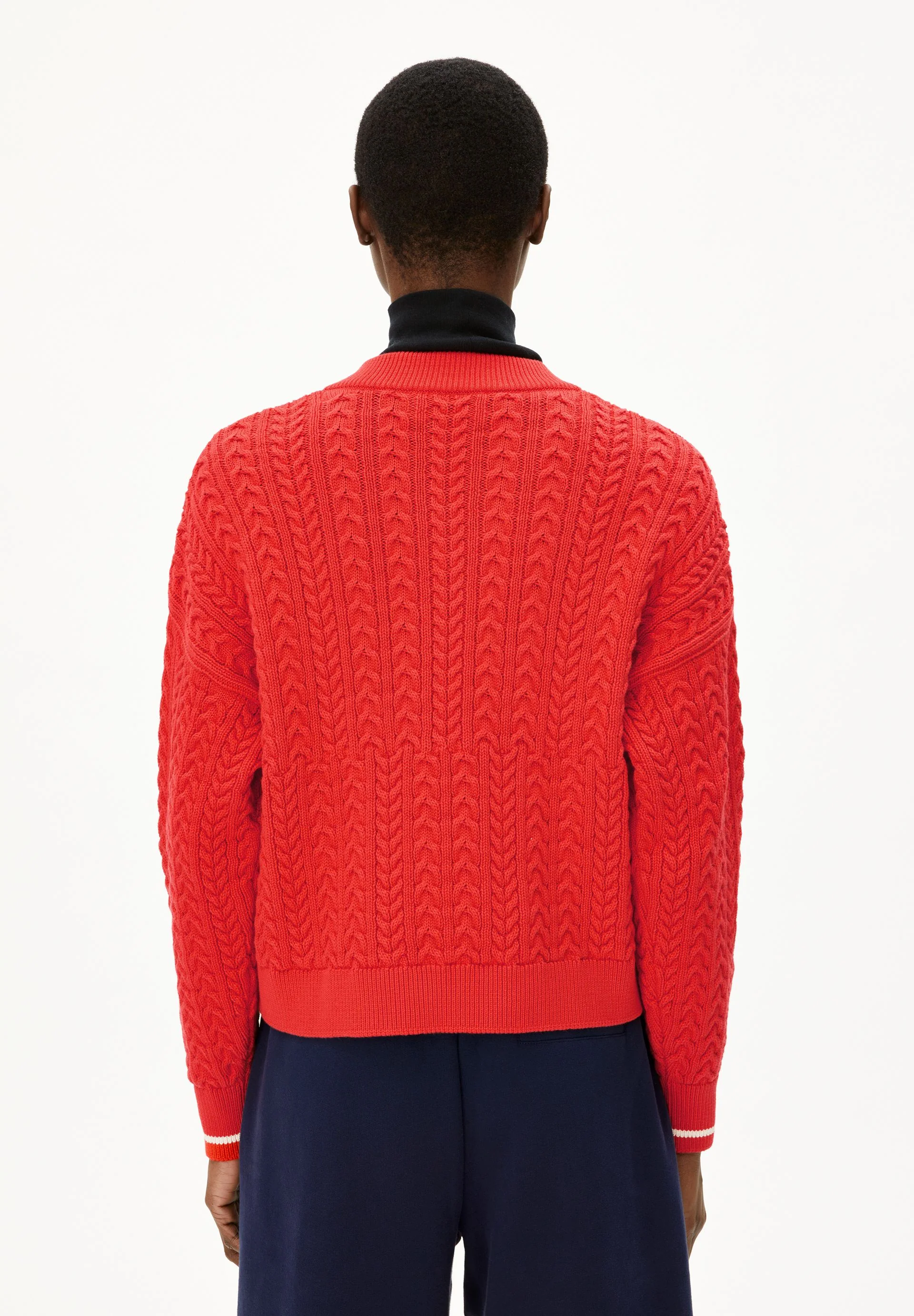 CAARLAS CABLE STRICKPULLOVER | candy apple-oatmilk - Image 2