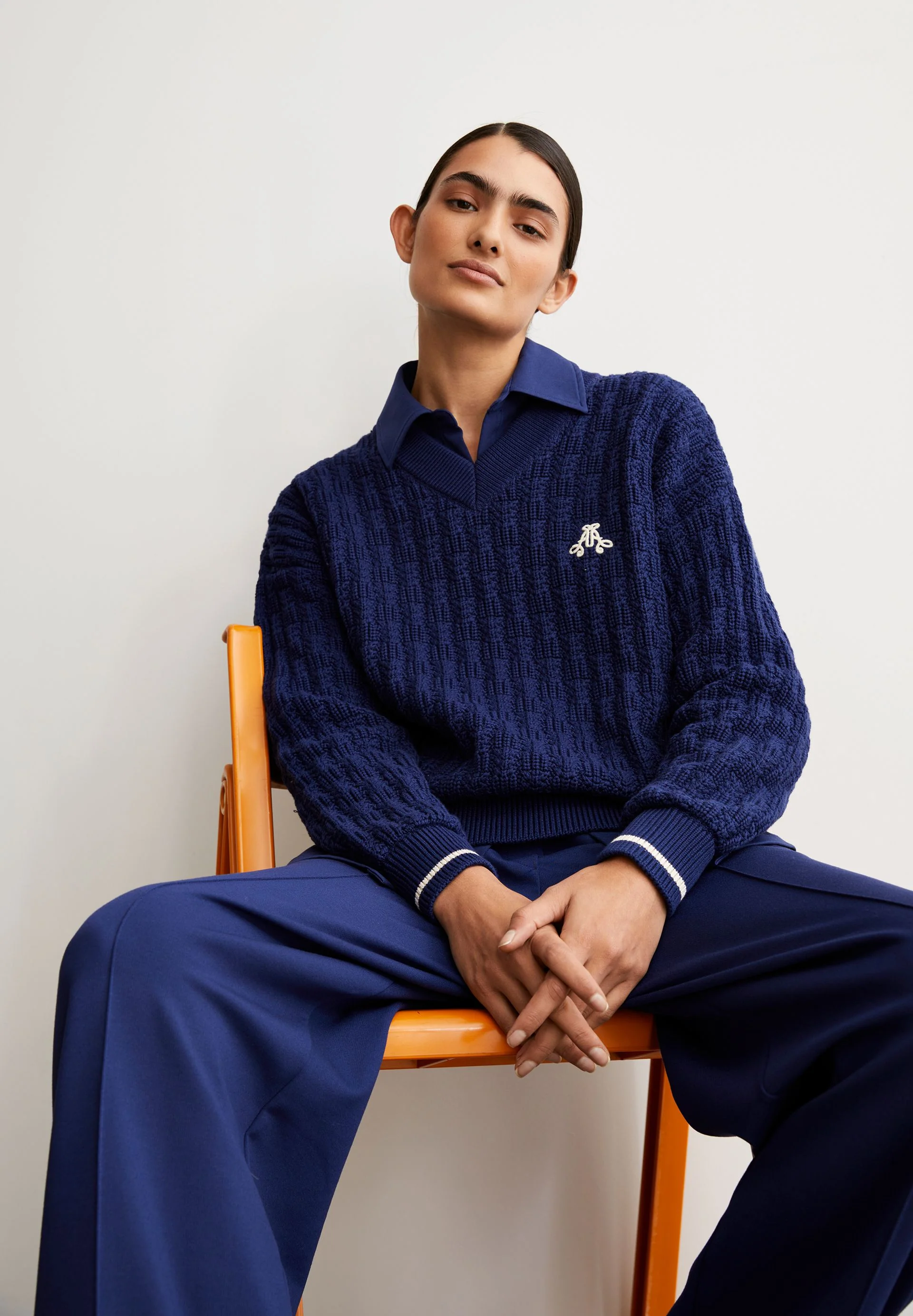CAARLAS STRUCTURE STRICKPULLOVER | blue noon - Image 4