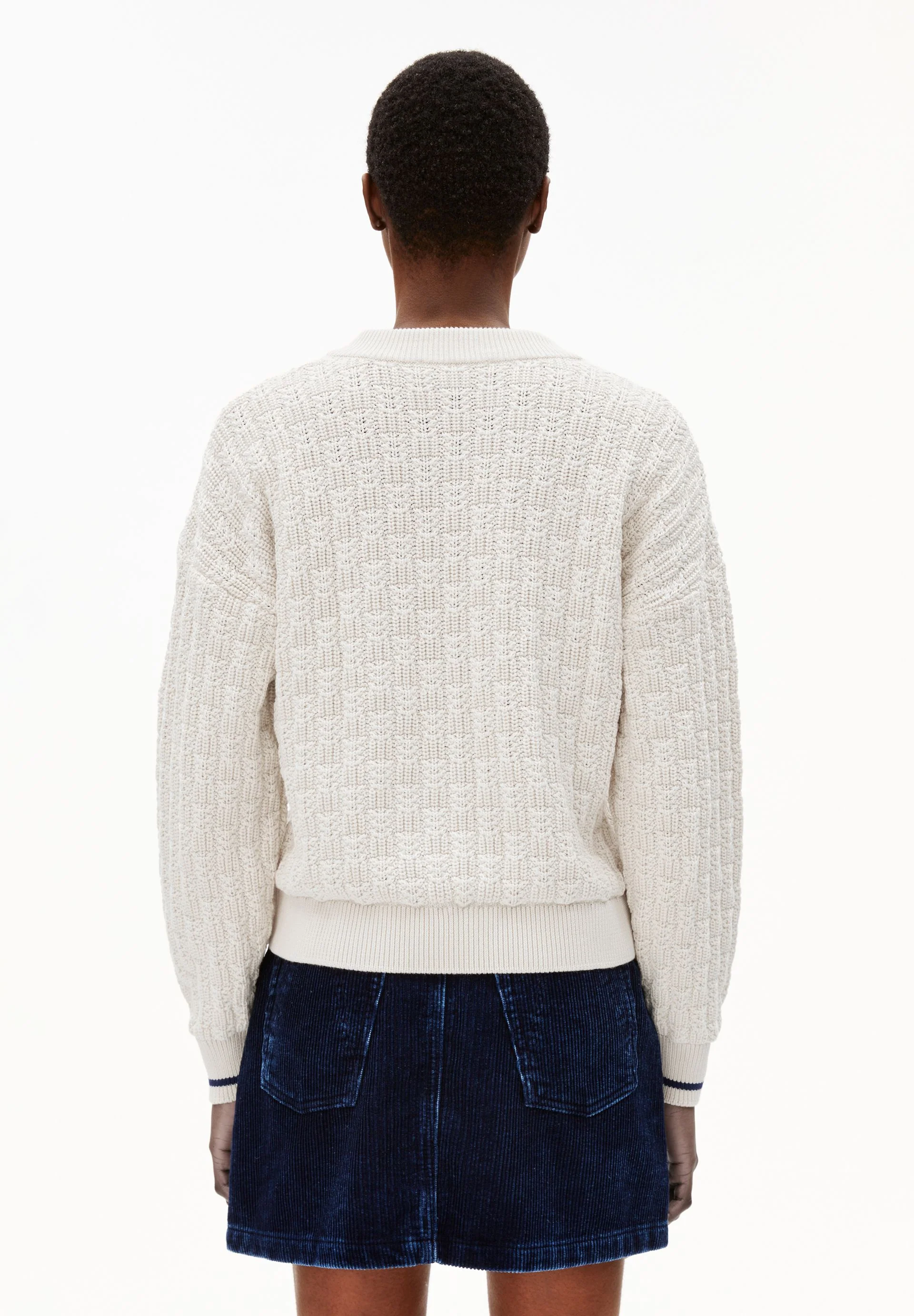 CAARLAS STRUCTURE STRICKPULLOVER | oatmilk - Image 2
