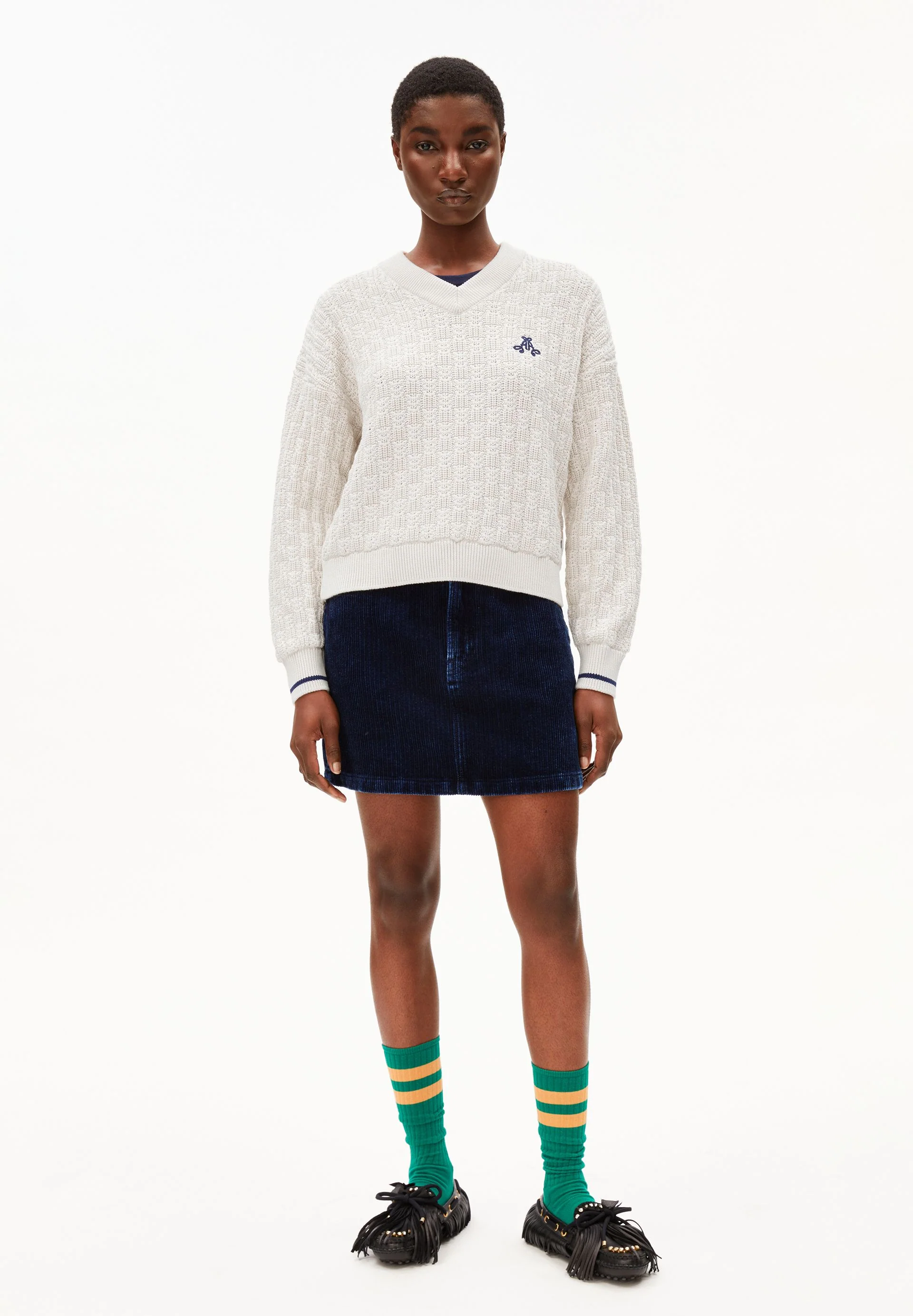 CAARLAS STRUCTURE STRICKPULLOVER | oatmilk - Image 5