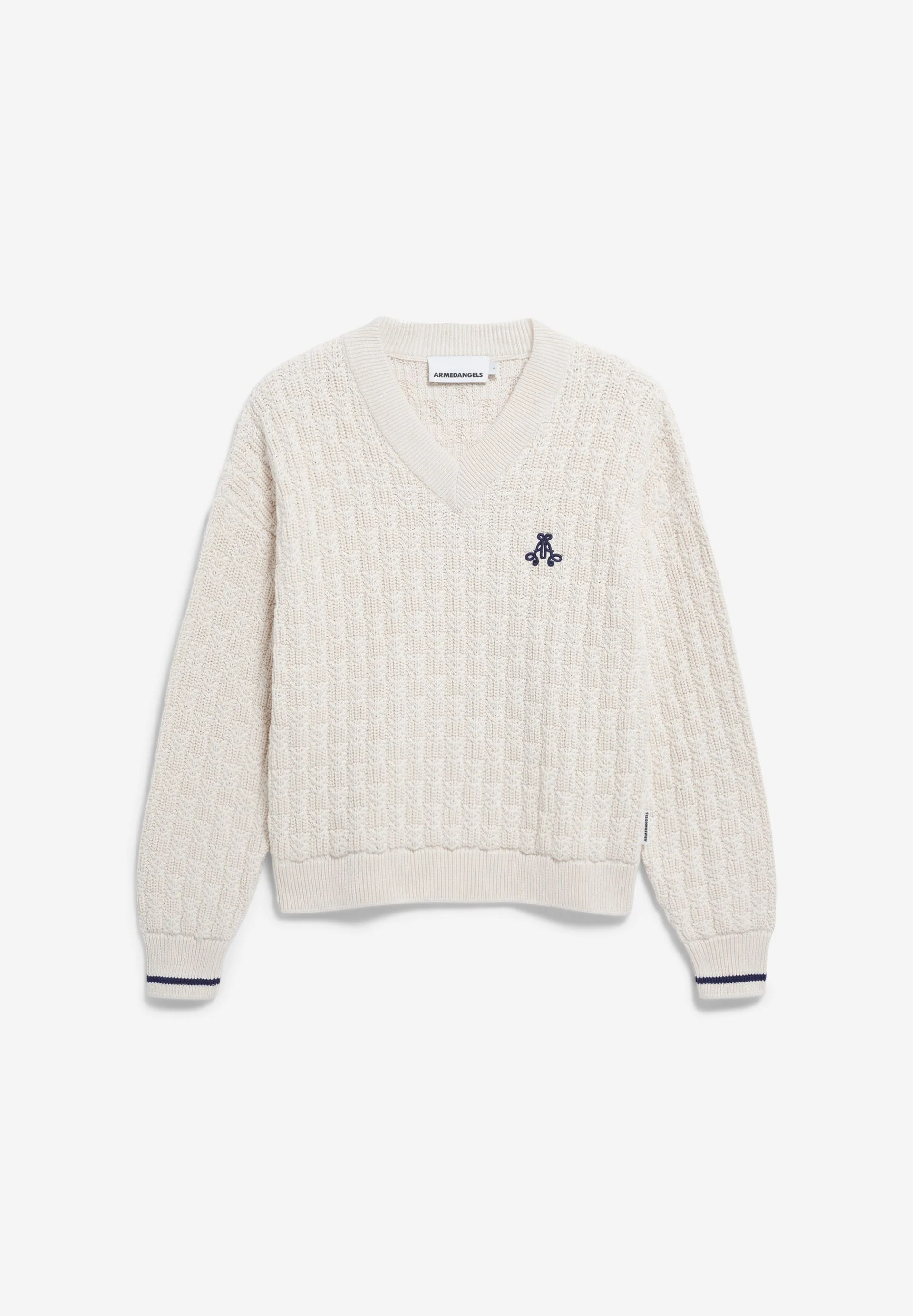 CAARLAS STRUCTURE STRICKPULLOVER | oatmilk - Image 6