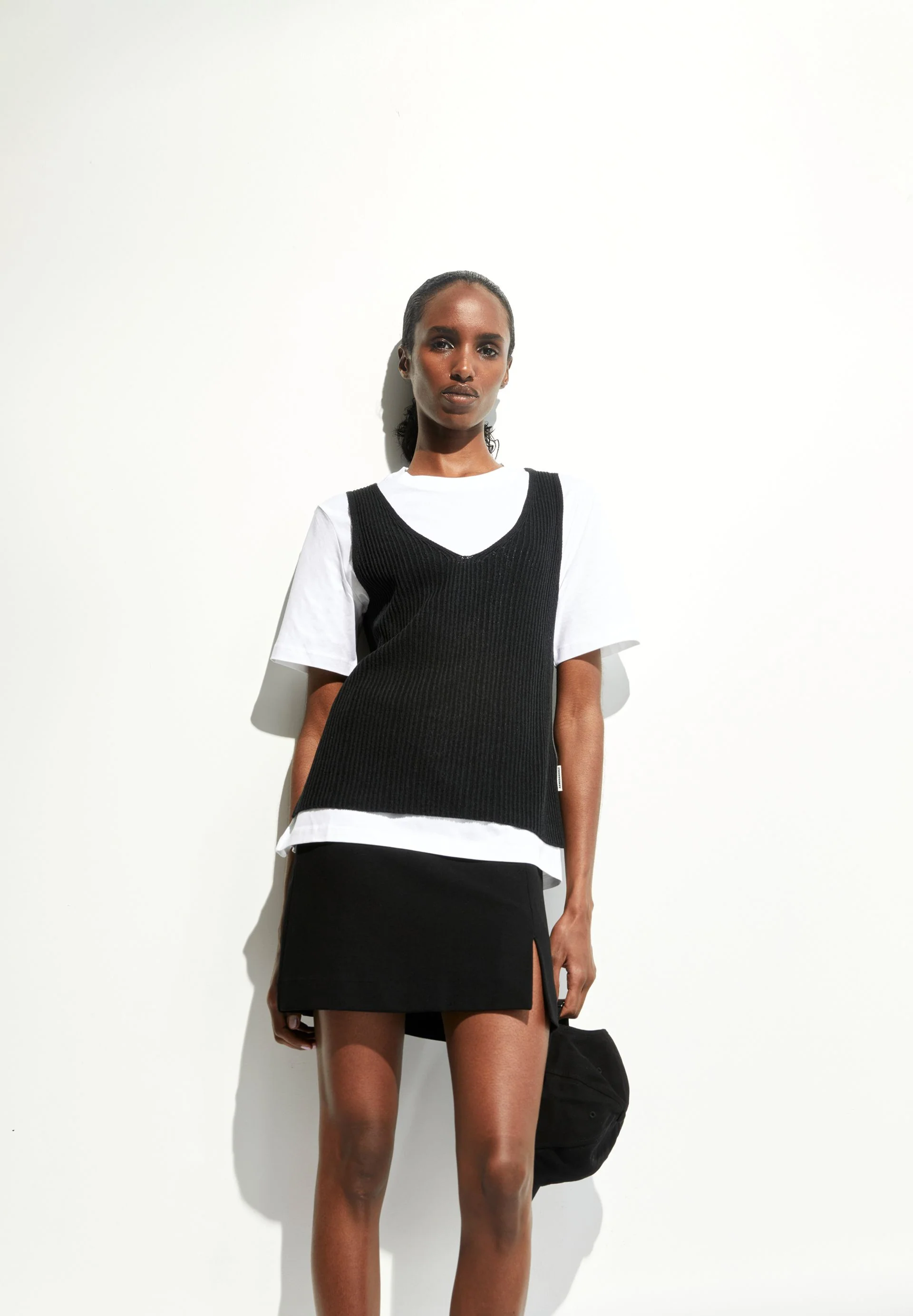 LEINEN-MIX STRICKTOP | black - Image 4