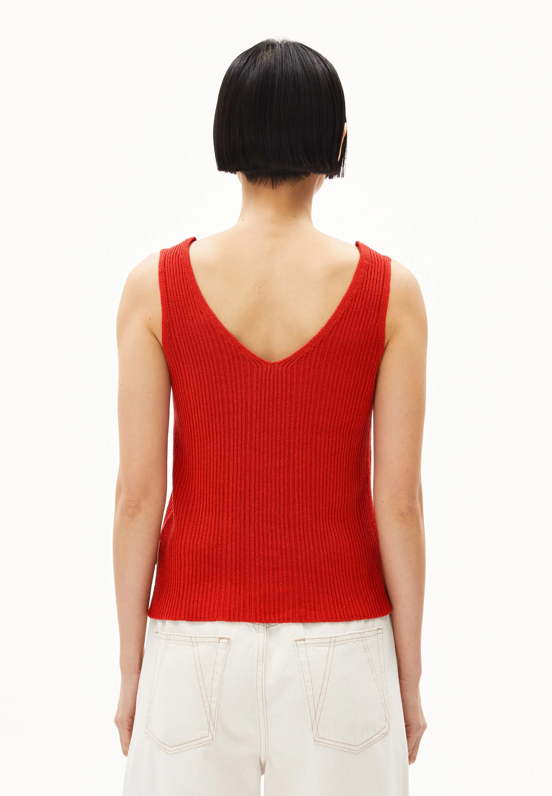 LEINEN-MIX STRICKTOP | coral blush - Image 2