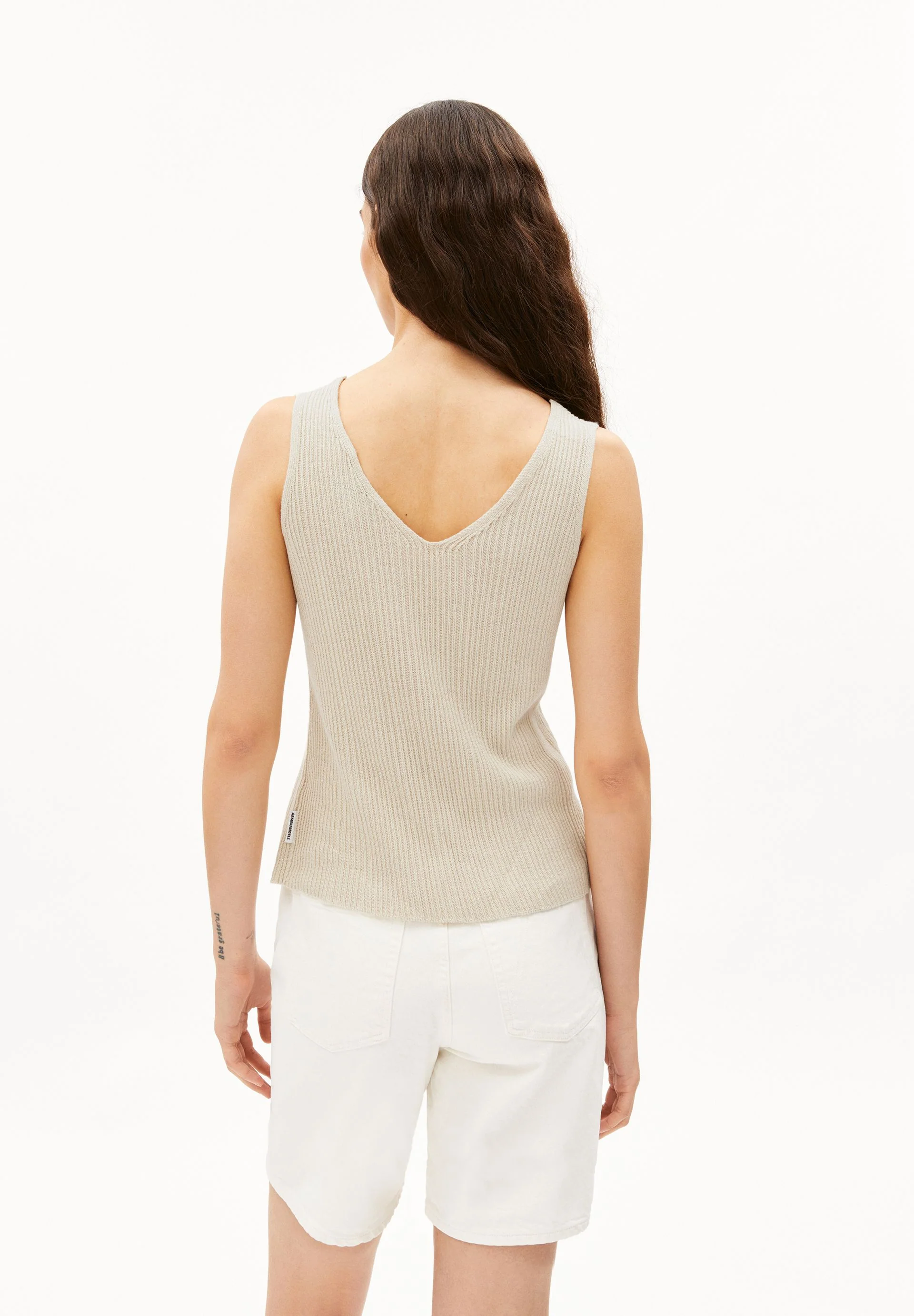LEINEN-MIX STRICKTOP | raw white - Image 2