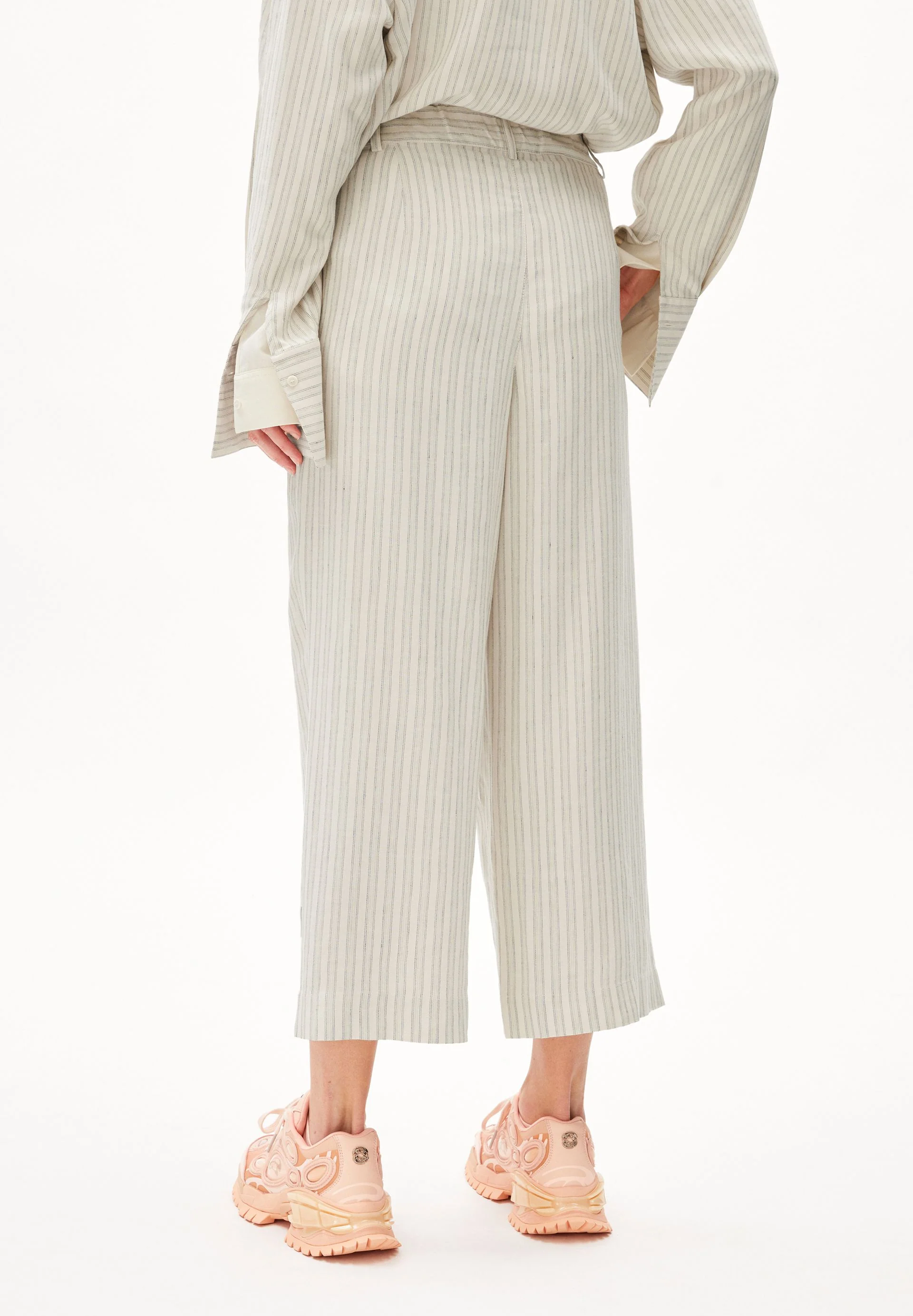 CAARUNUS LINO STRIPES | oatmilk-light matcha - Image 2