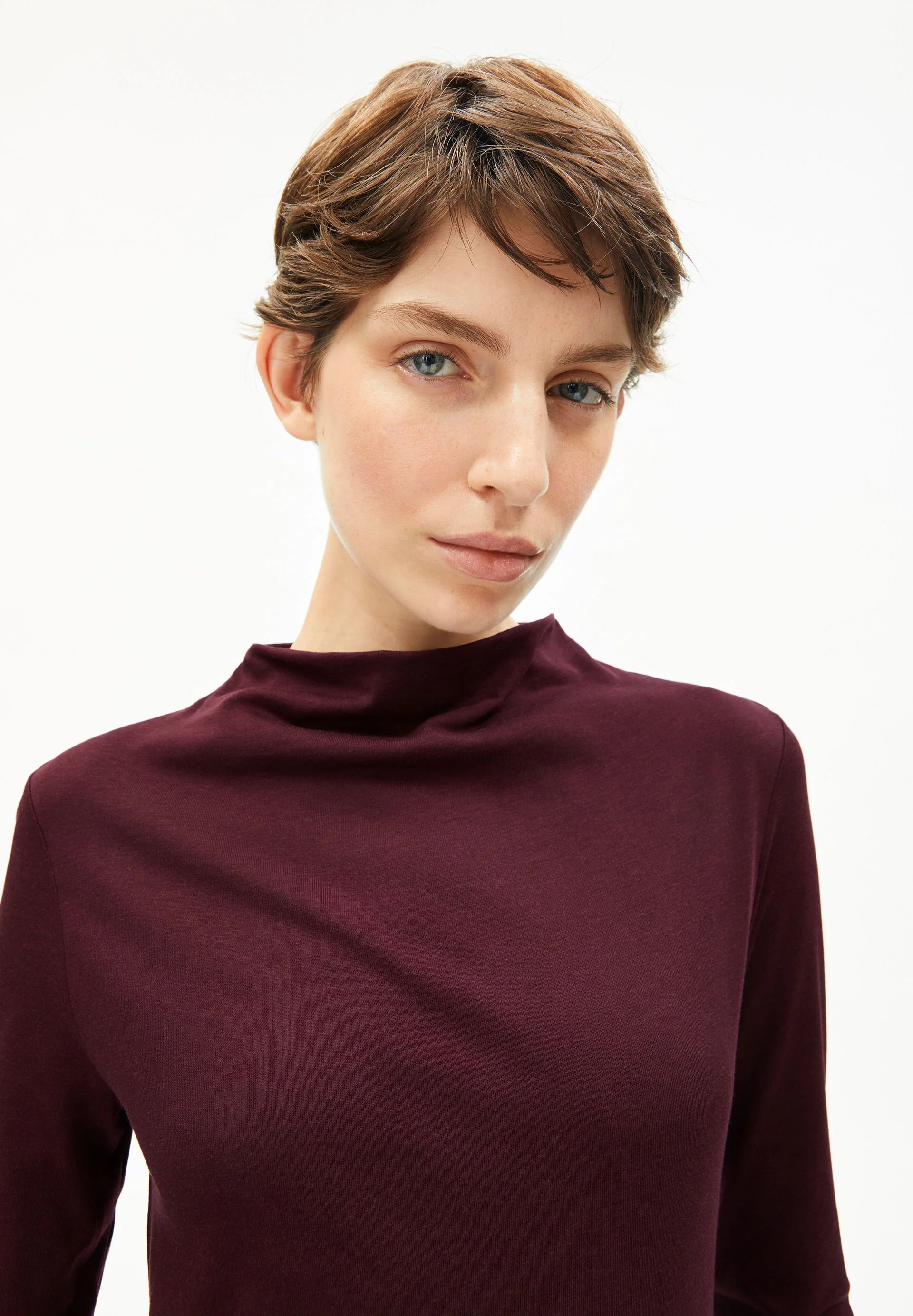 CALUNAA LANGARMSHIRT | dark cranberry - Image 3