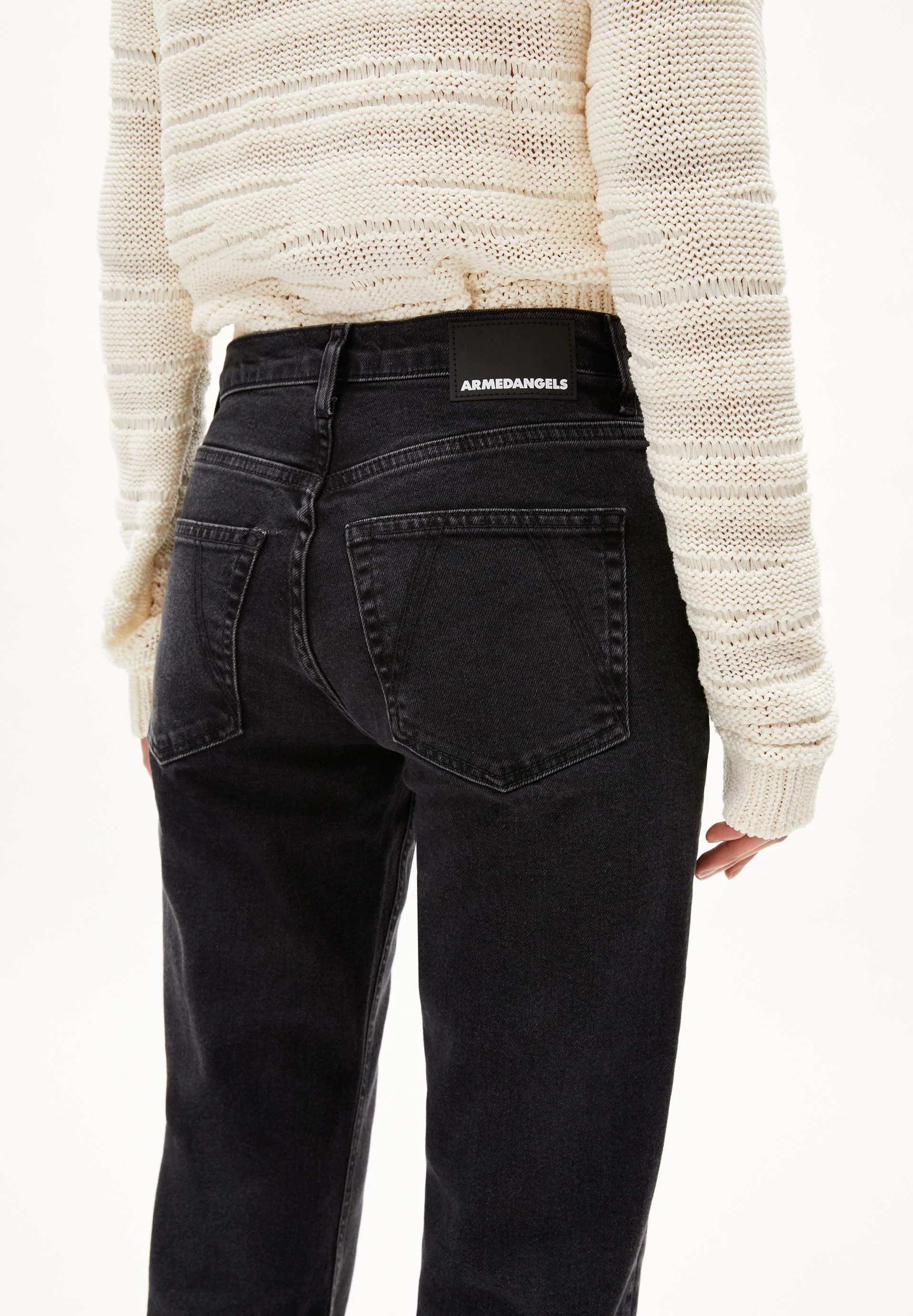 CARENAA MID STRAIGHT JEANS | ebony - Image 3