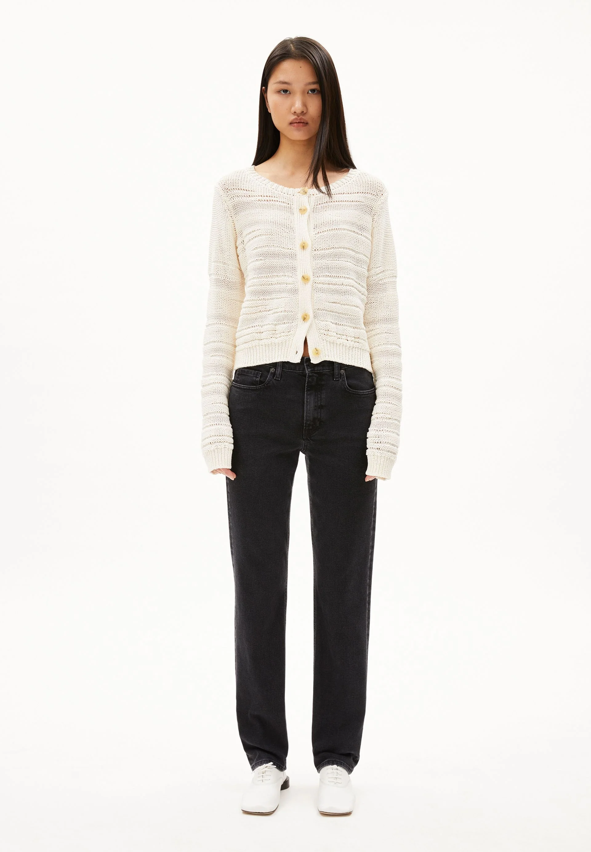 CARENAA MID STRAIGHT JEANS | ebony - Image 5
