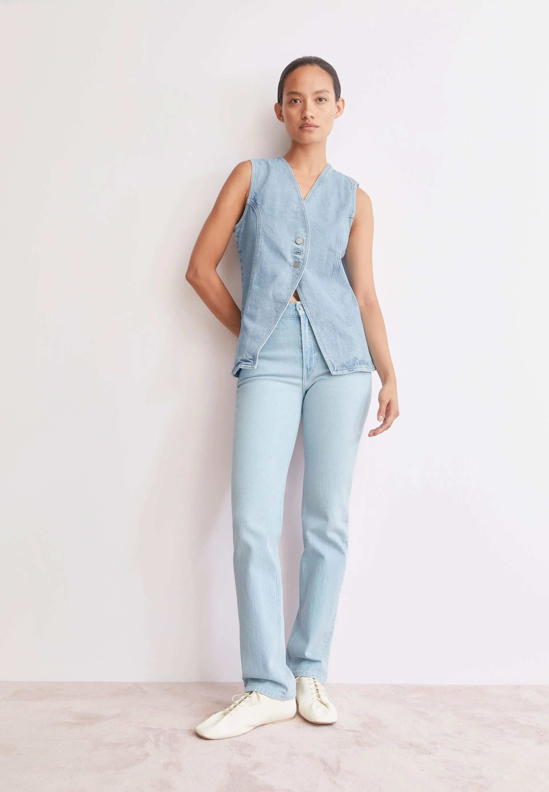 CARENAA MID STRAIGHT JEANS | glacier - Image 4
