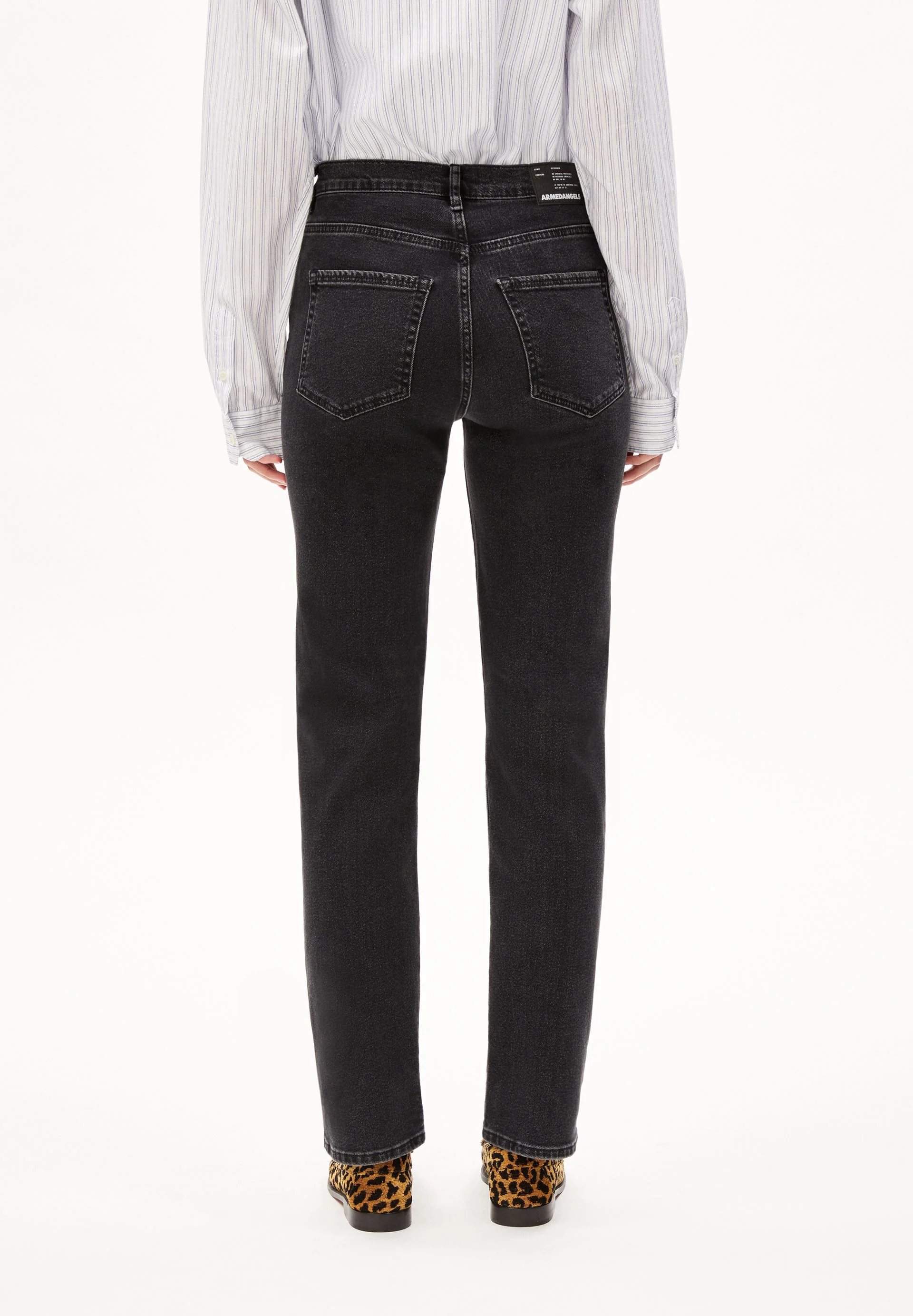 CARENAA MID STRAIGHT JEANS | true ebony black - Image 2