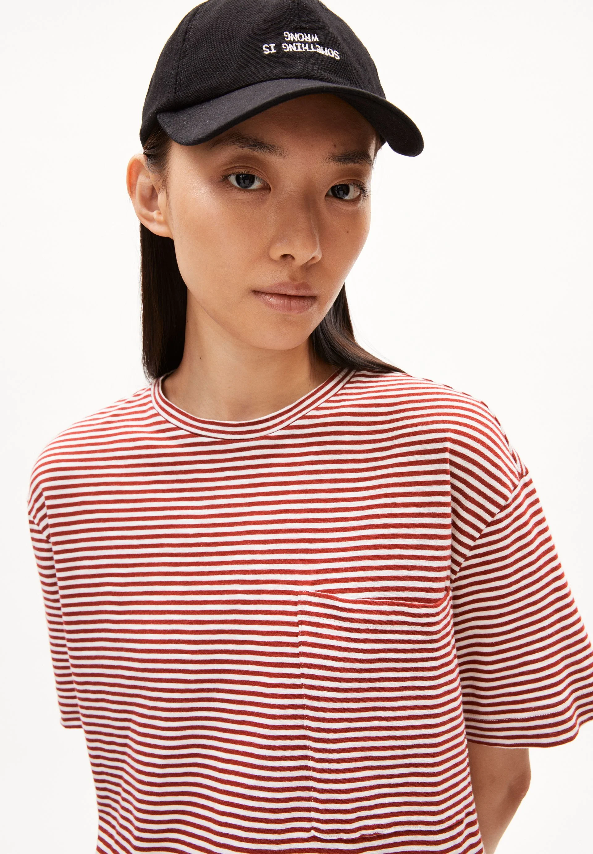 CHAARA LOVELY STRIPES | dark crimson-oatmilk - Image 3