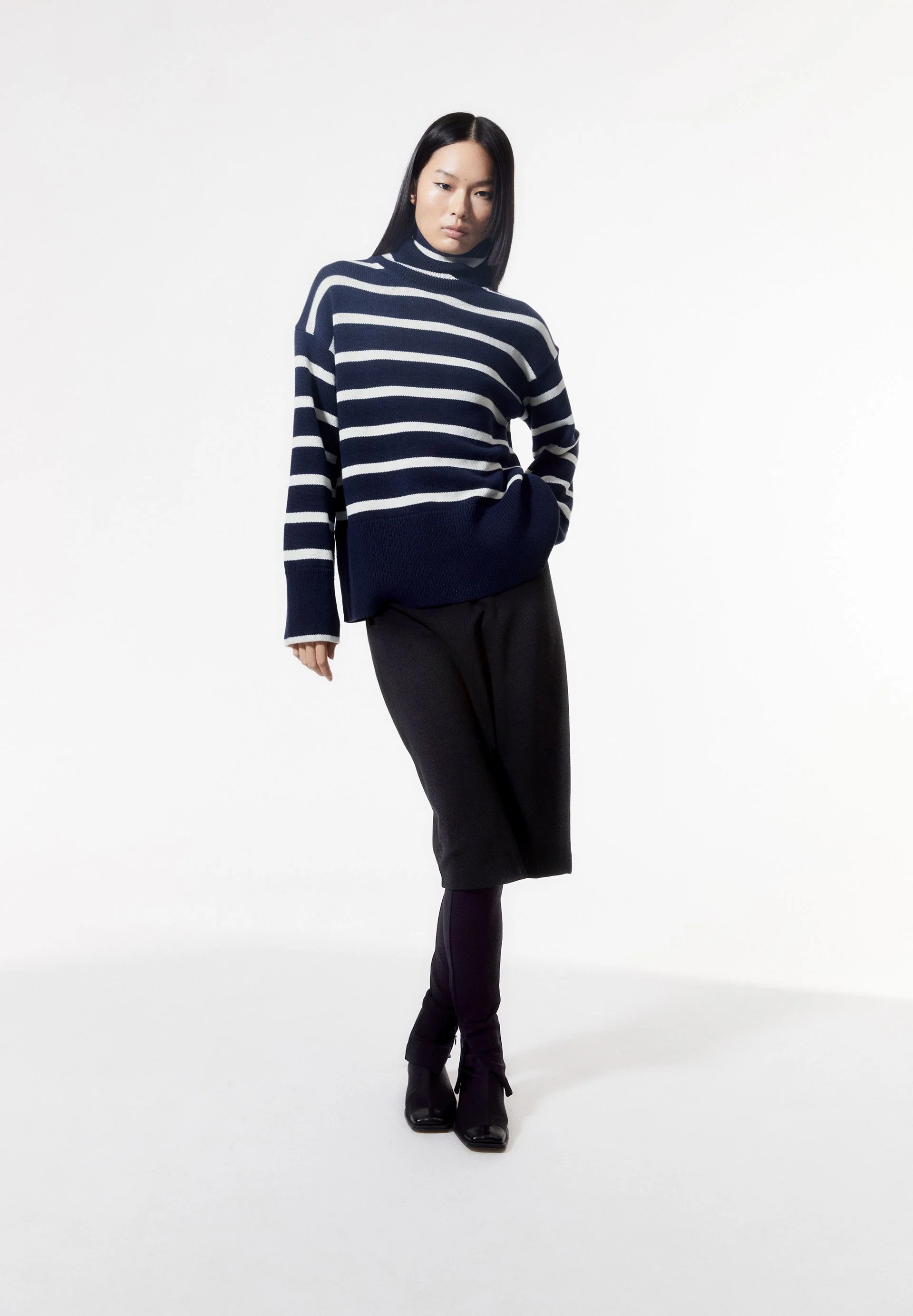 CHANAA STRIPES | night sky-oatmilk - Image 4
