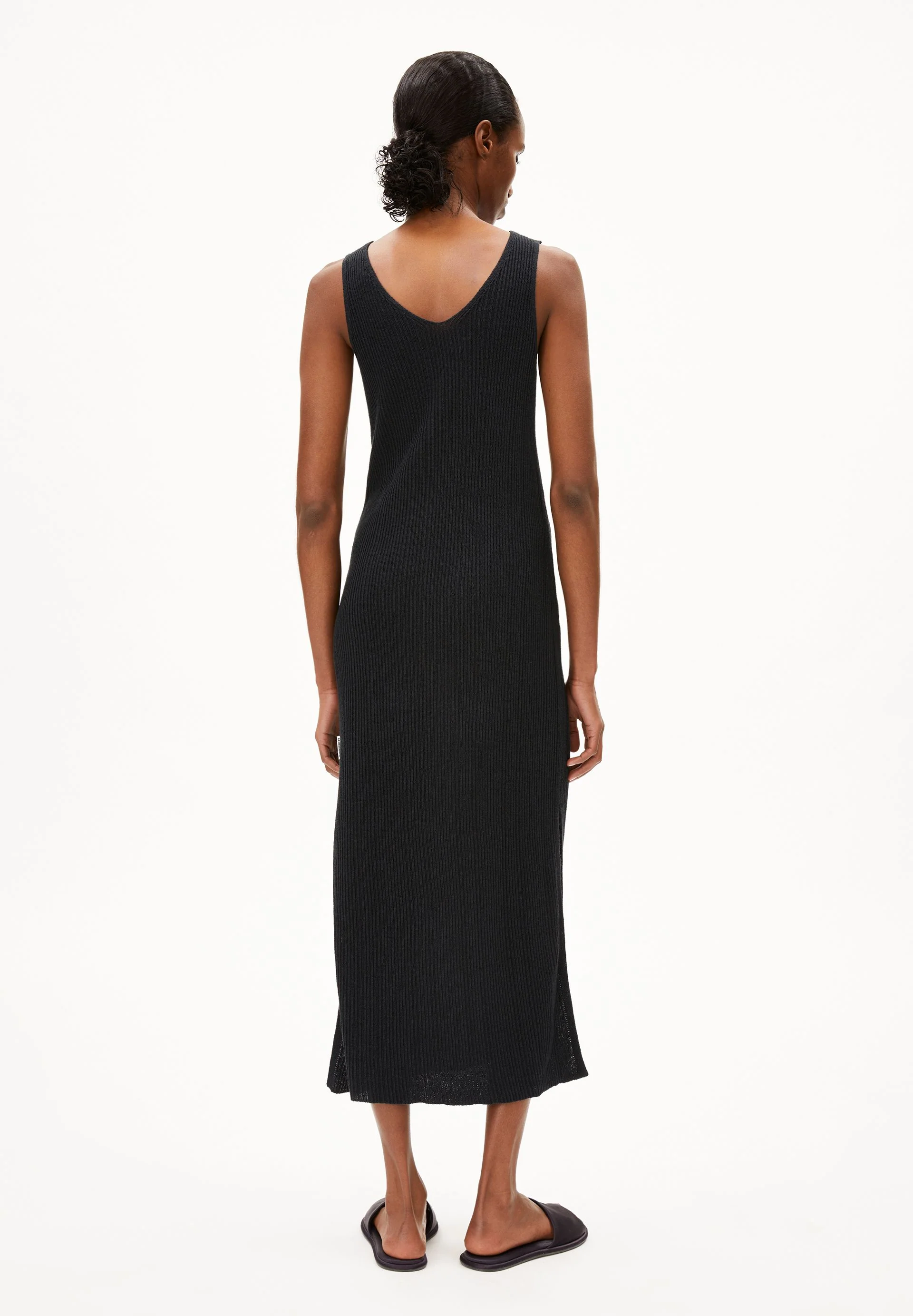 LEINEN-MIX STRICKKLEID | black - Image 2