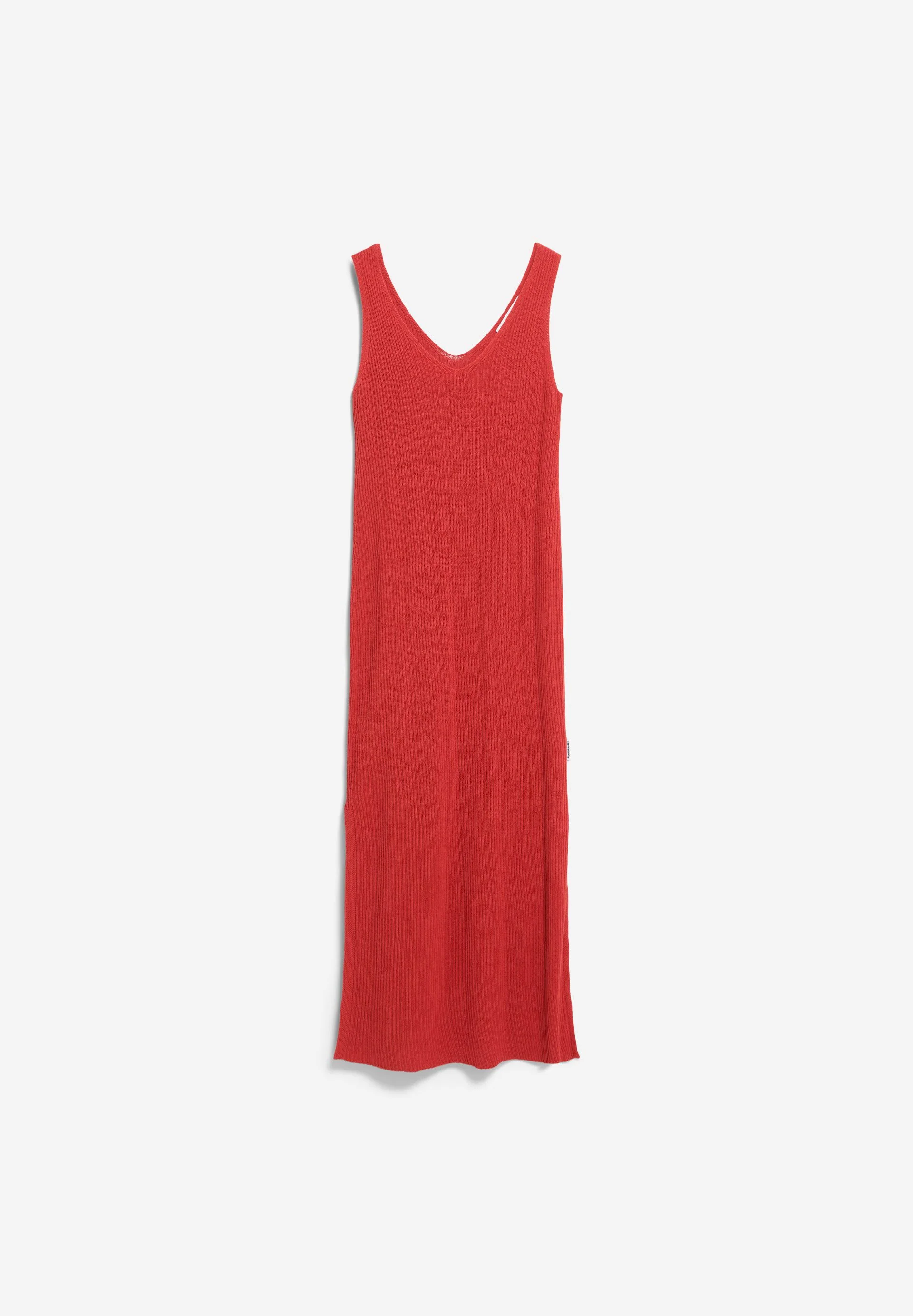 LEINEN-MIX STRICKKLEID | coral blush - Image 6